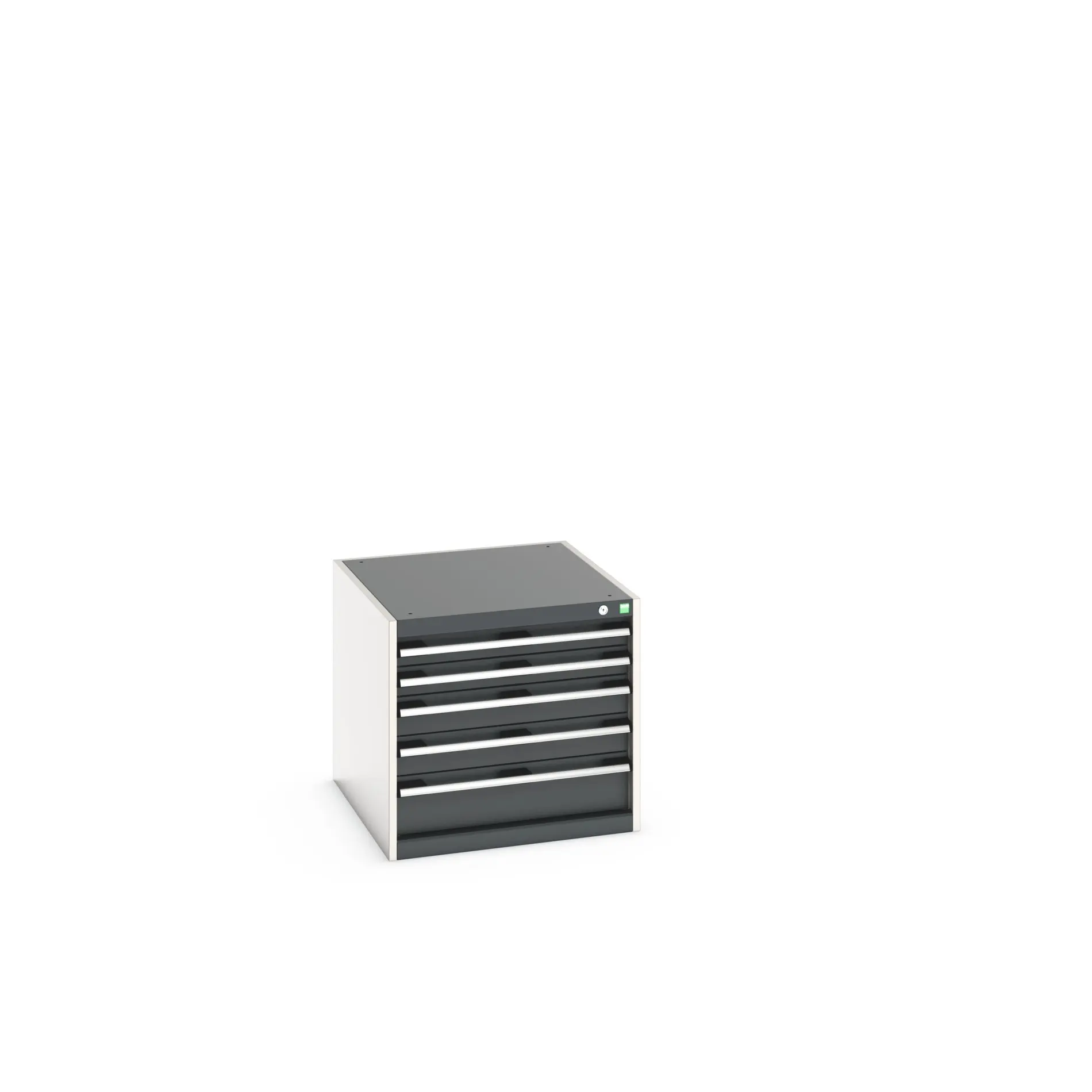 Produktfoto 1 von Bott 5 Stahl Schubladenbehälter Schrank Grau, 600 mm x 750 mm x 650 mm