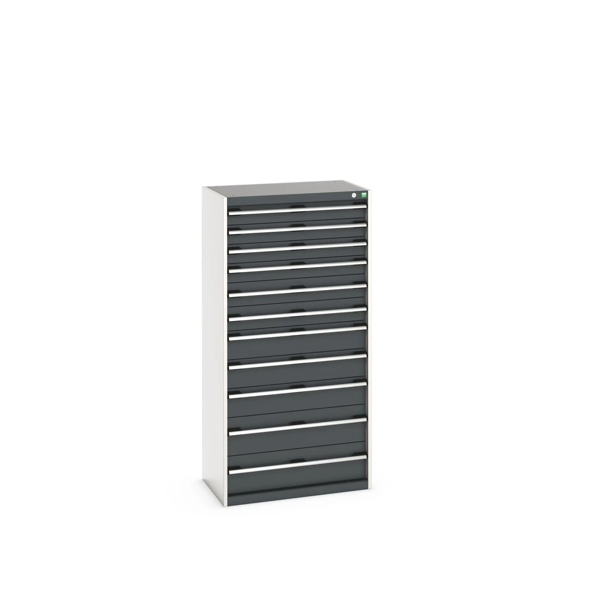 Produktfoto 1 von Bott 11 Stahl Schubladenbehälter Schrank Grau, 1600 mm x 525 mm x 800 mm