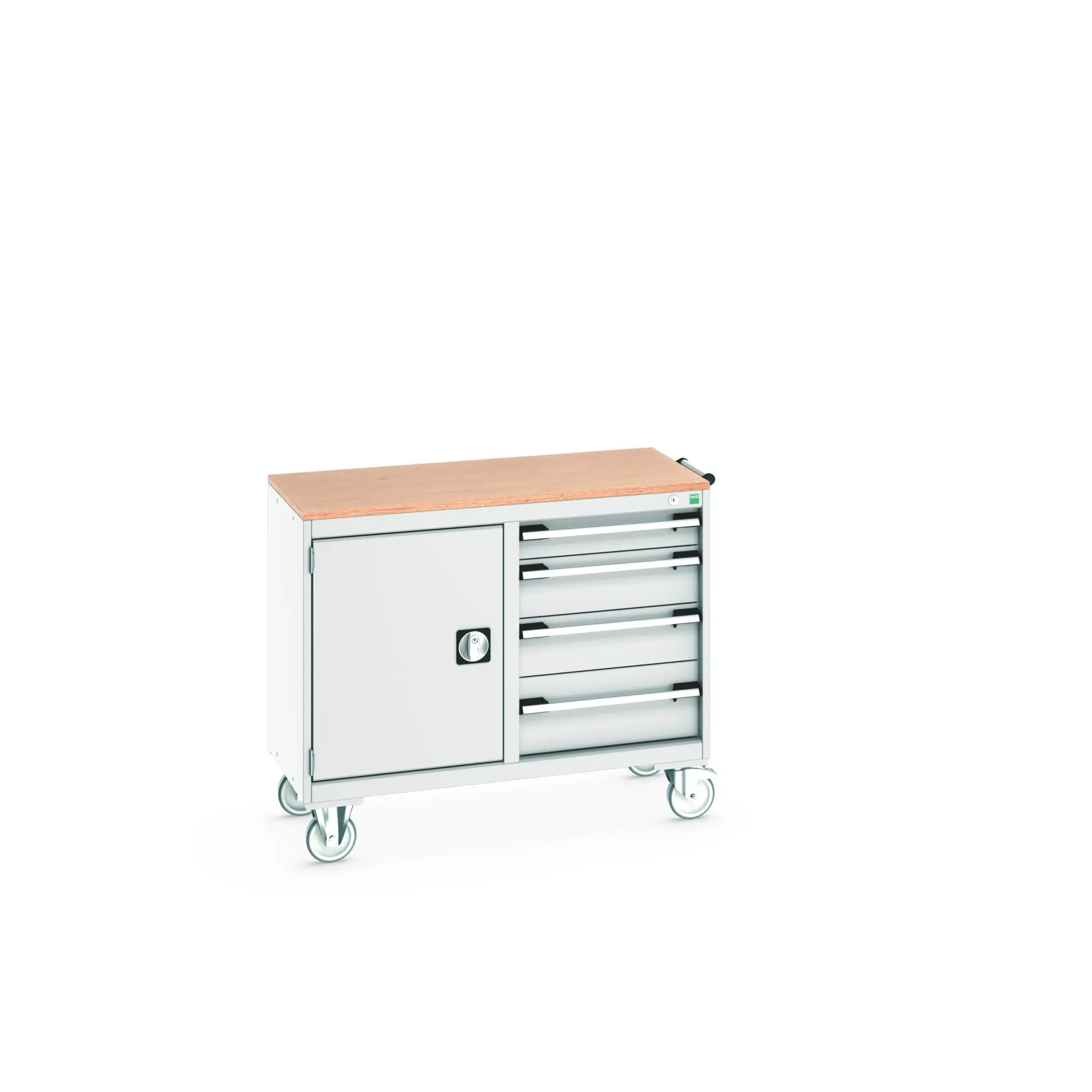 Produktfoto 1 von Bott Aufbewahrungsschrank Typ Beweglicher Schrank Freistehend 1 Tür/en 1 Regal/e 4 Schublade/n 890 mm 1050 mm 525 mm mit
