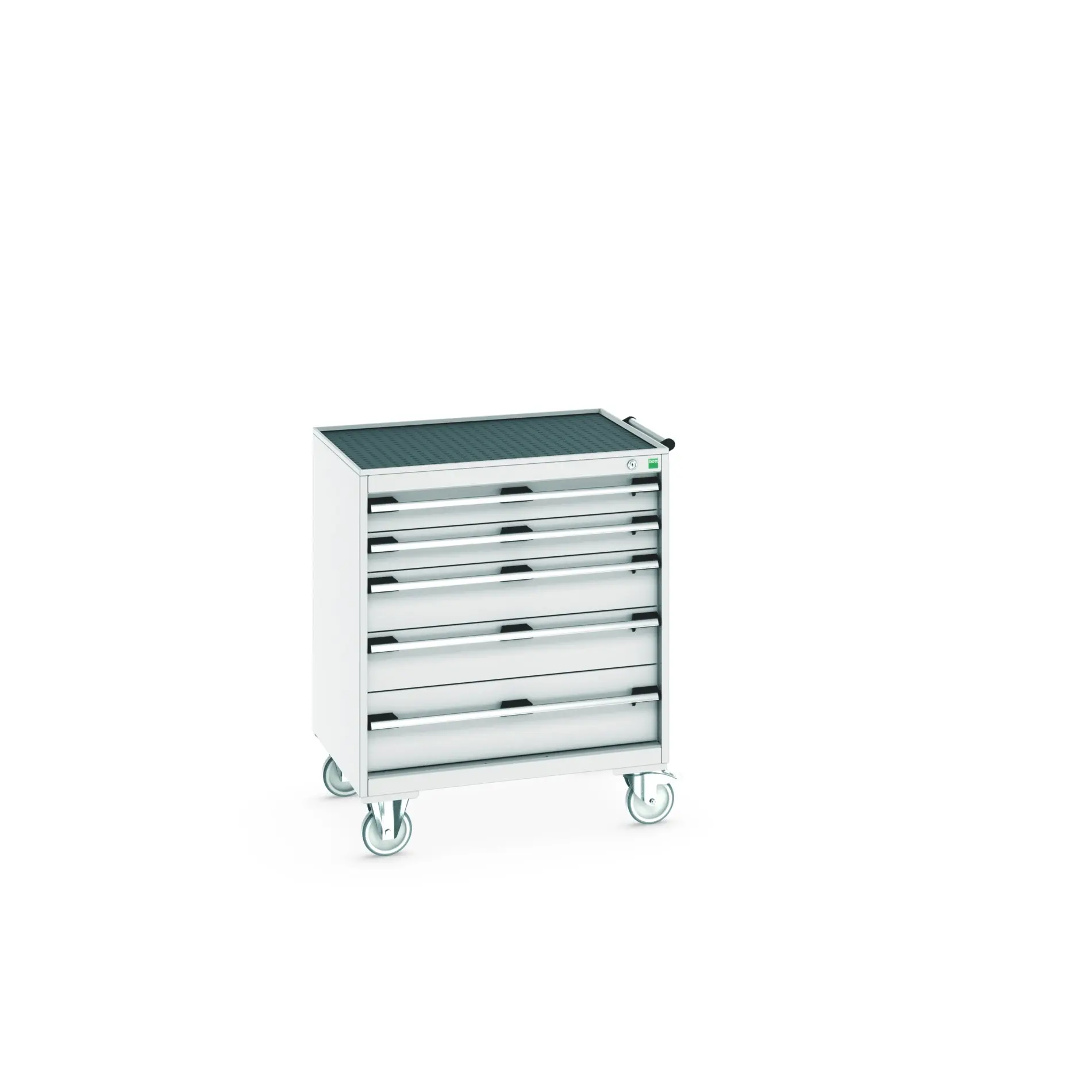 Produktfoto 1 von Bott Aufbewahrungsschrank Typ Beweglicher Schrank Freistehend 5 Schublade/n 985 mm 80 mm 650 mm mit Rädern Stahlblech
