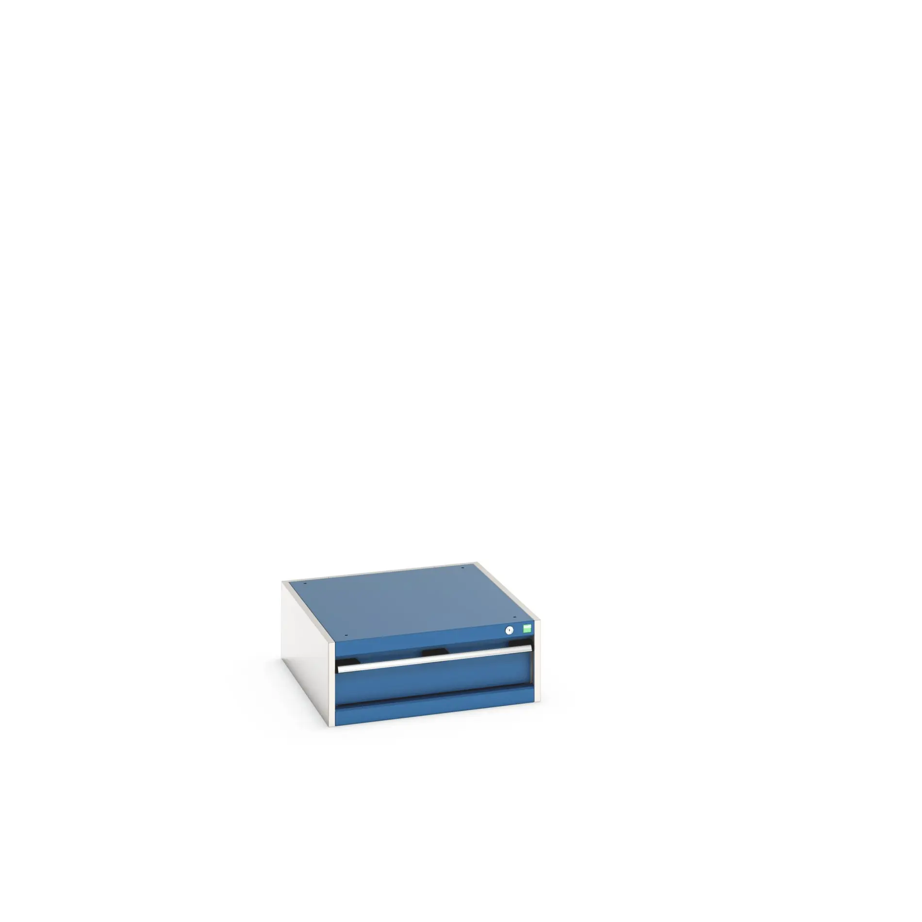 Produktfoto 1 von Bott 1 Stahl Schubladenbehälter Schrank Blau, 250 mm x 750 mm x 650 mm