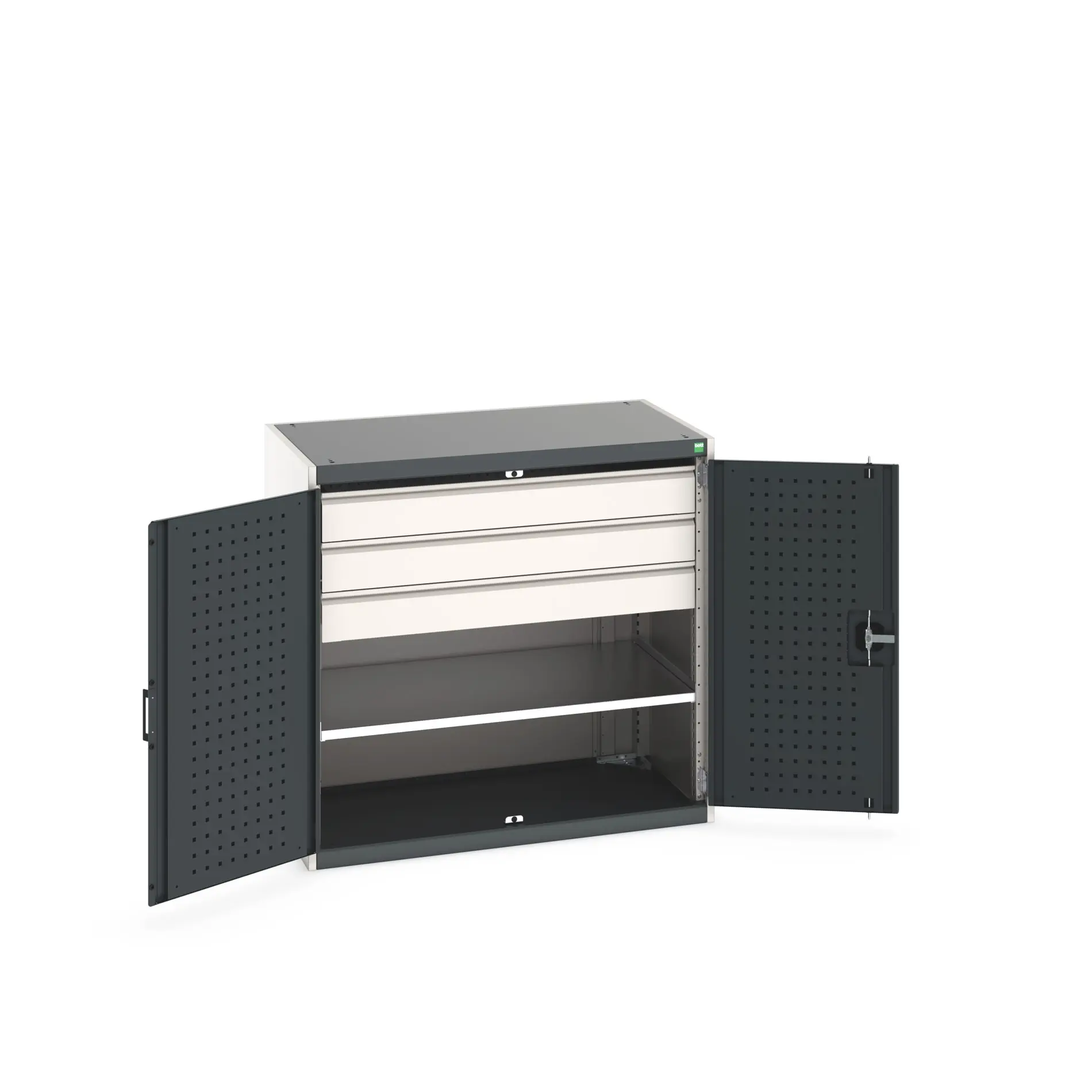 Produktfoto 1 von Bott Schrank Typ Bestückter Schrank Freistehend 2 Tür/en 1 Regal/e 3 Schublade/n 1000 mm 1050mm Abschließbar 650 mm