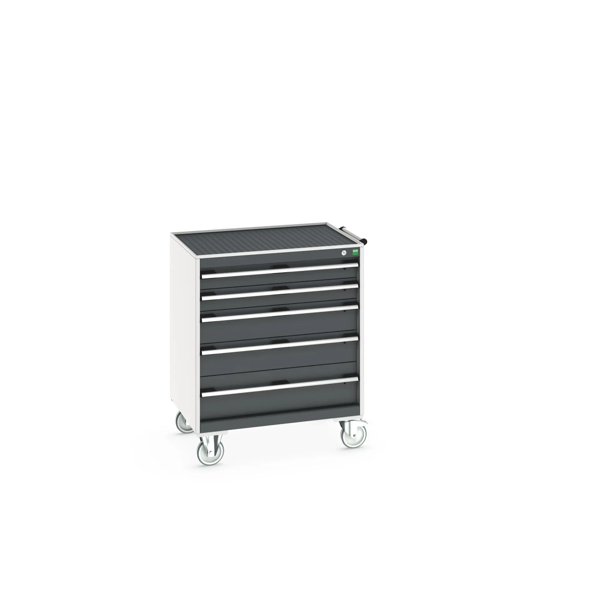 Produktfoto 1 von Bott Aufbewahrungsschrank Typ Beweglicher Schrank Freistehend 5 Schublade/n 985 mm 80 mm 650 mm mit Rädern Stahlblech