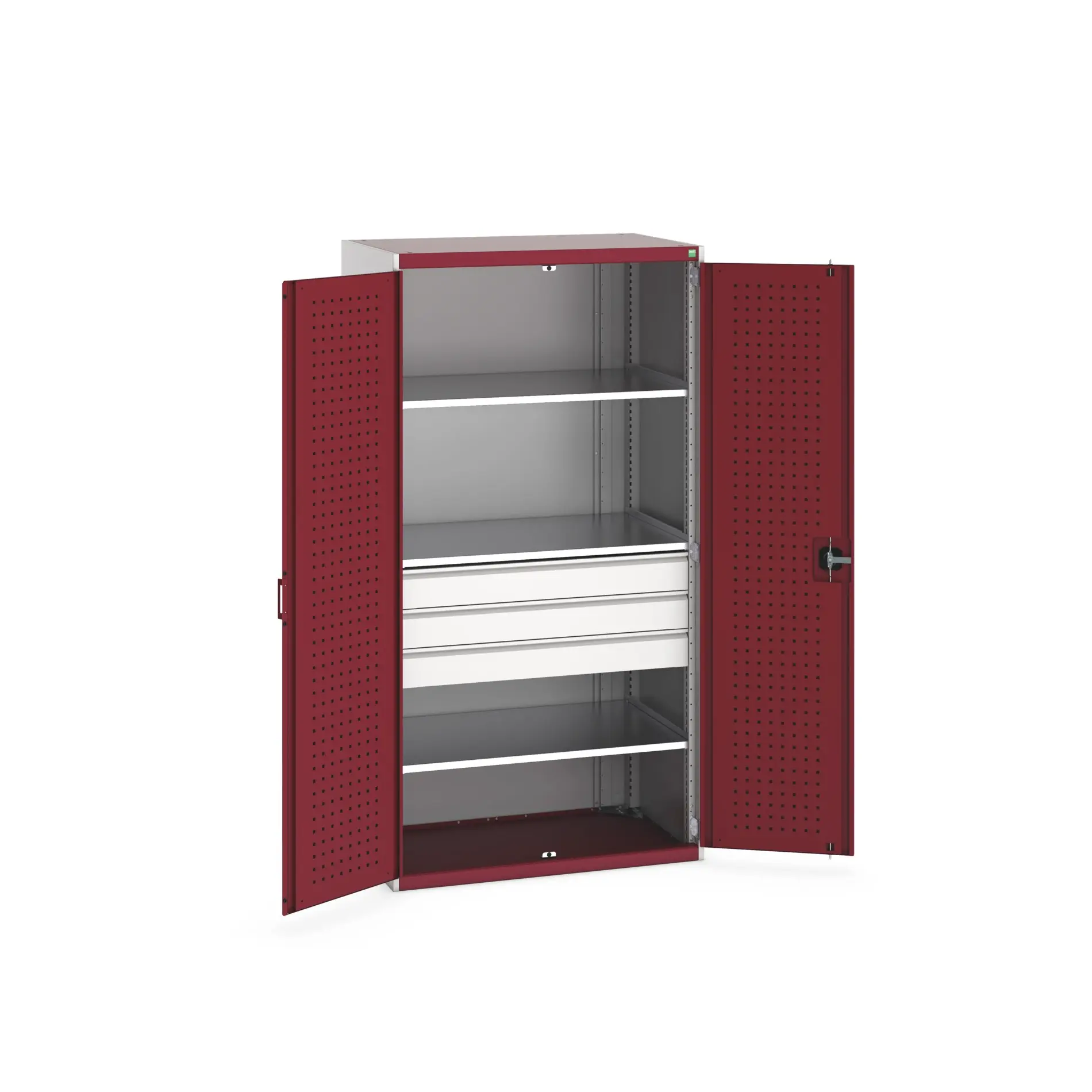 Produktfoto 1 von Bott Schrank Typ Bestückter Schrank Bodenmontage 2 Tür/en 3 Regal/e 3 Schublade/n Stahlblech