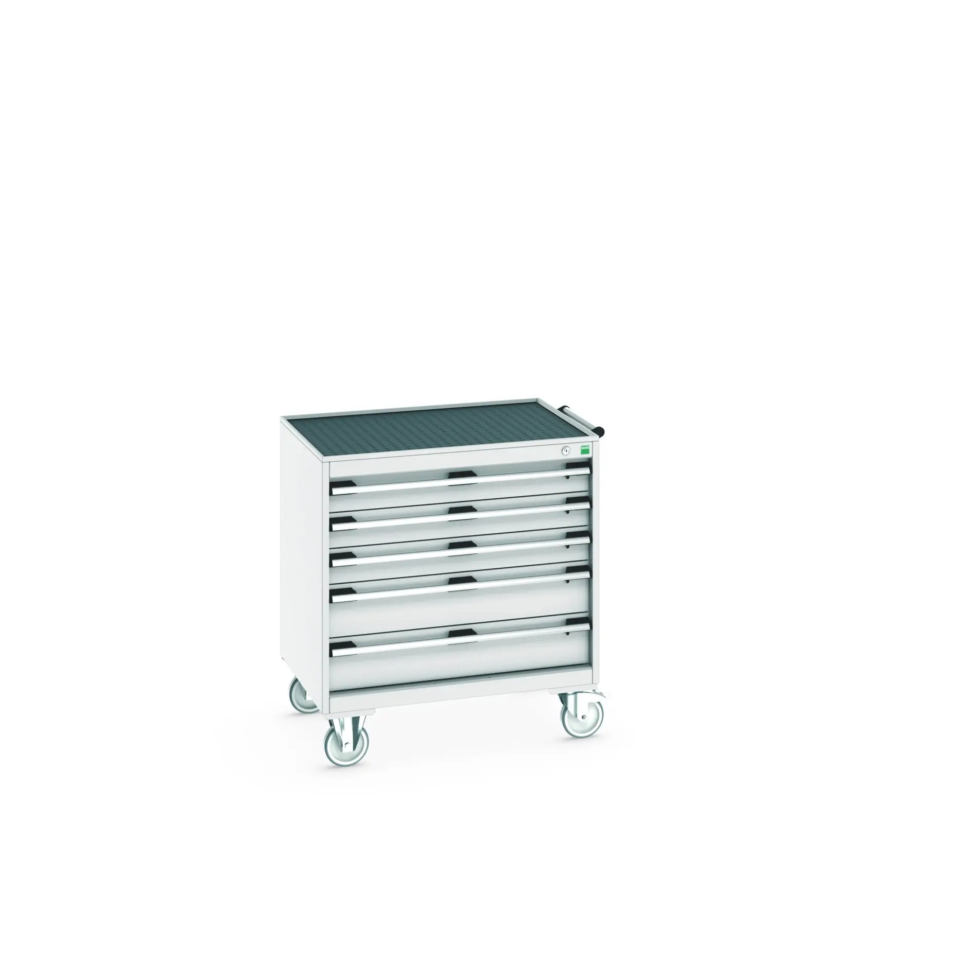 Produktfoto 1 von Bott Aufbewahrungsschrank Typ Beweglicher Schrank Freistehend 5 Schublade/n 885 mm 80 mm 650 mm mit Rädern Stahlblech