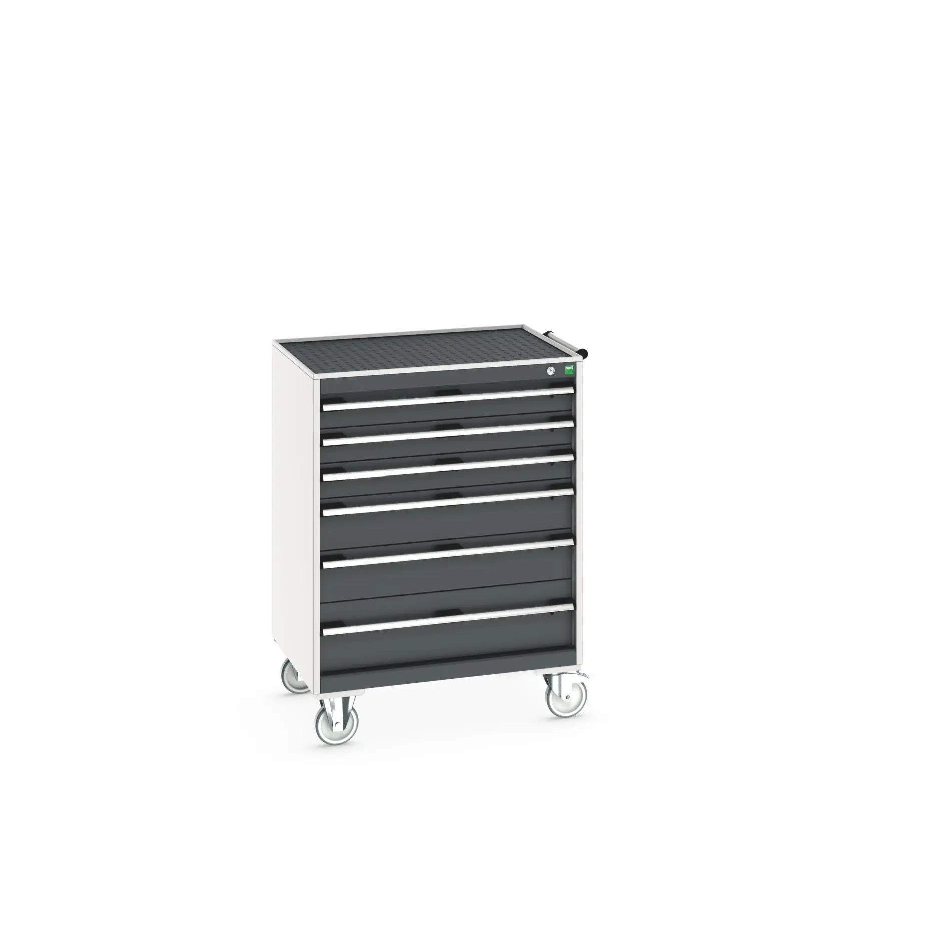 Produktfoto 1 von Bott Aufbewahrungsschrank Typ Beweglicher Schrank Freistehend 6 Schublade/n 1085 mm 80 mm 650 mm mit Rädern Stahlblech