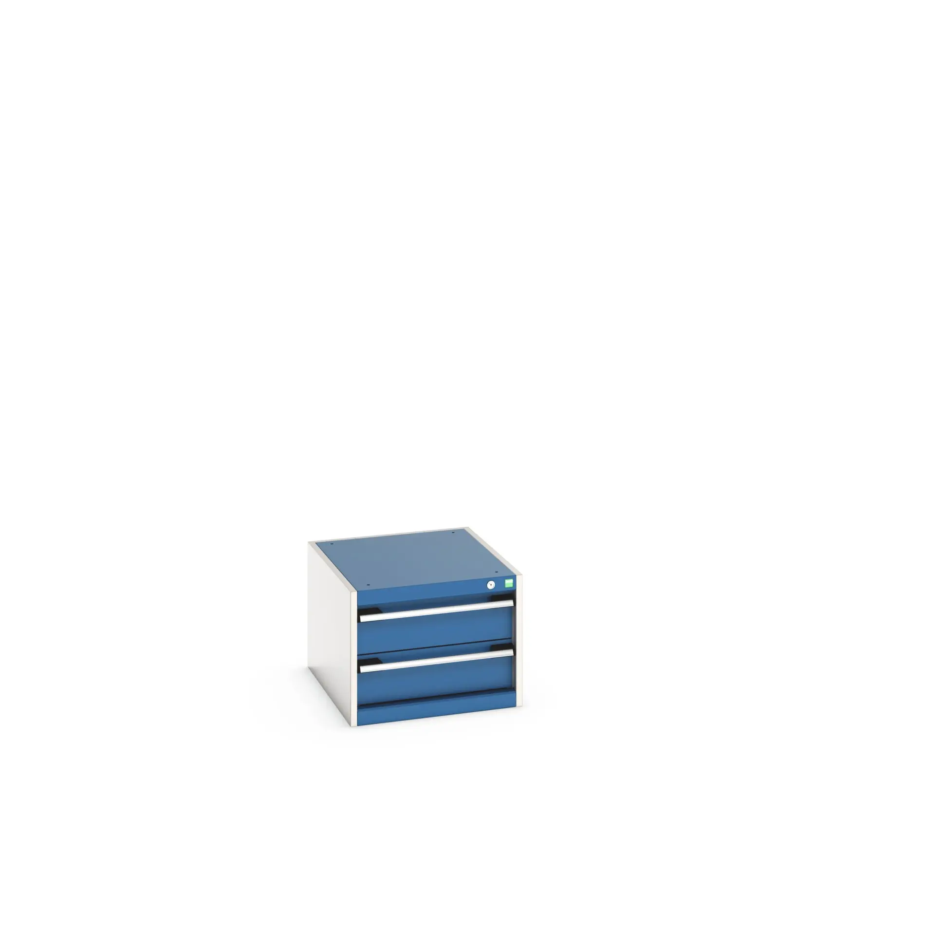 Produktfoto 1 von Bott 2 Stahl Schubladenbehälter Schrank Blau, 400 mm x 650 mm x 525 mm