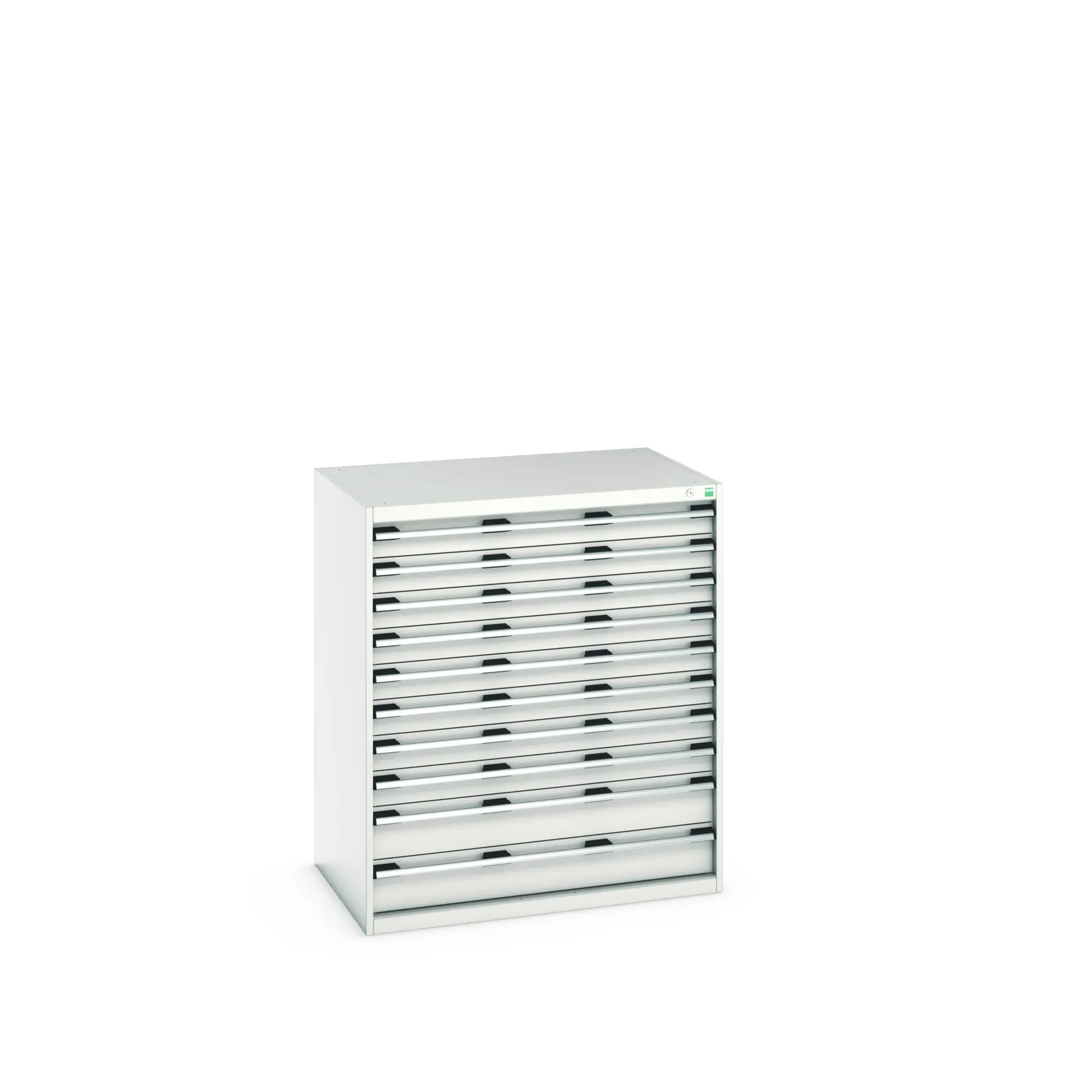 Produktfoto 1 von Bott 10 Stahl Schubladenbehälter Schrank Hellgrau, 1200 mm x 750 mm x 1050 mm