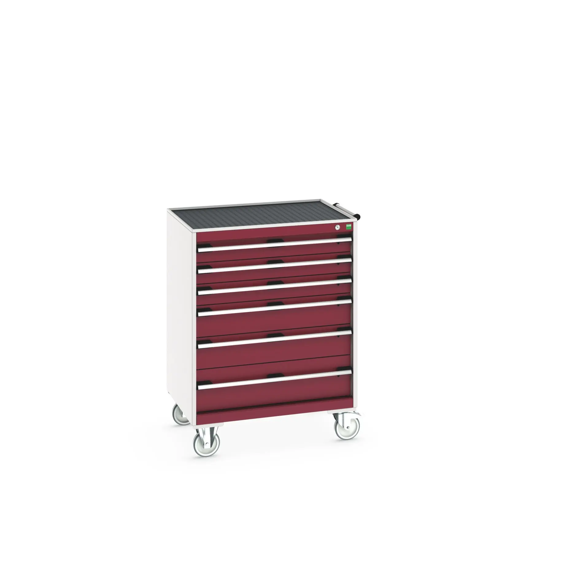 Produktfoto 1 von Bott Aufbewahrungsschrank Typ Beweglicher Schrank Freistehend 6 Schublade/n 1085 mm 80 mm 650 mm mit Rädern Stahlblech