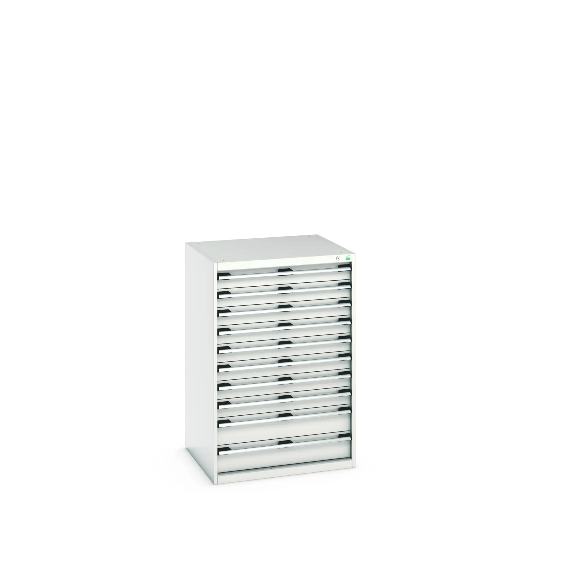 Produktfoto 1 von Bott 10 Stahl Schubladenbehälter Schrank Hellgrau, 1200 mm x 750 mm x 800 mm