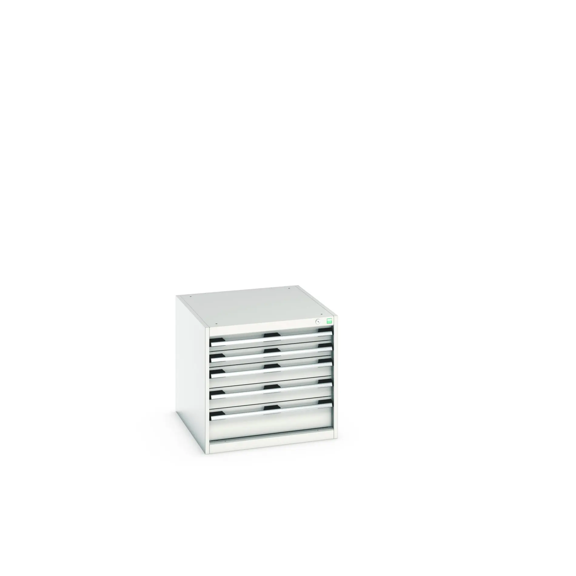 Produktfoto 1 von Bott 5 Stahl Schubladenbehälter Schrank Hellgrau, 600 mm x 750 mm x 650 mm