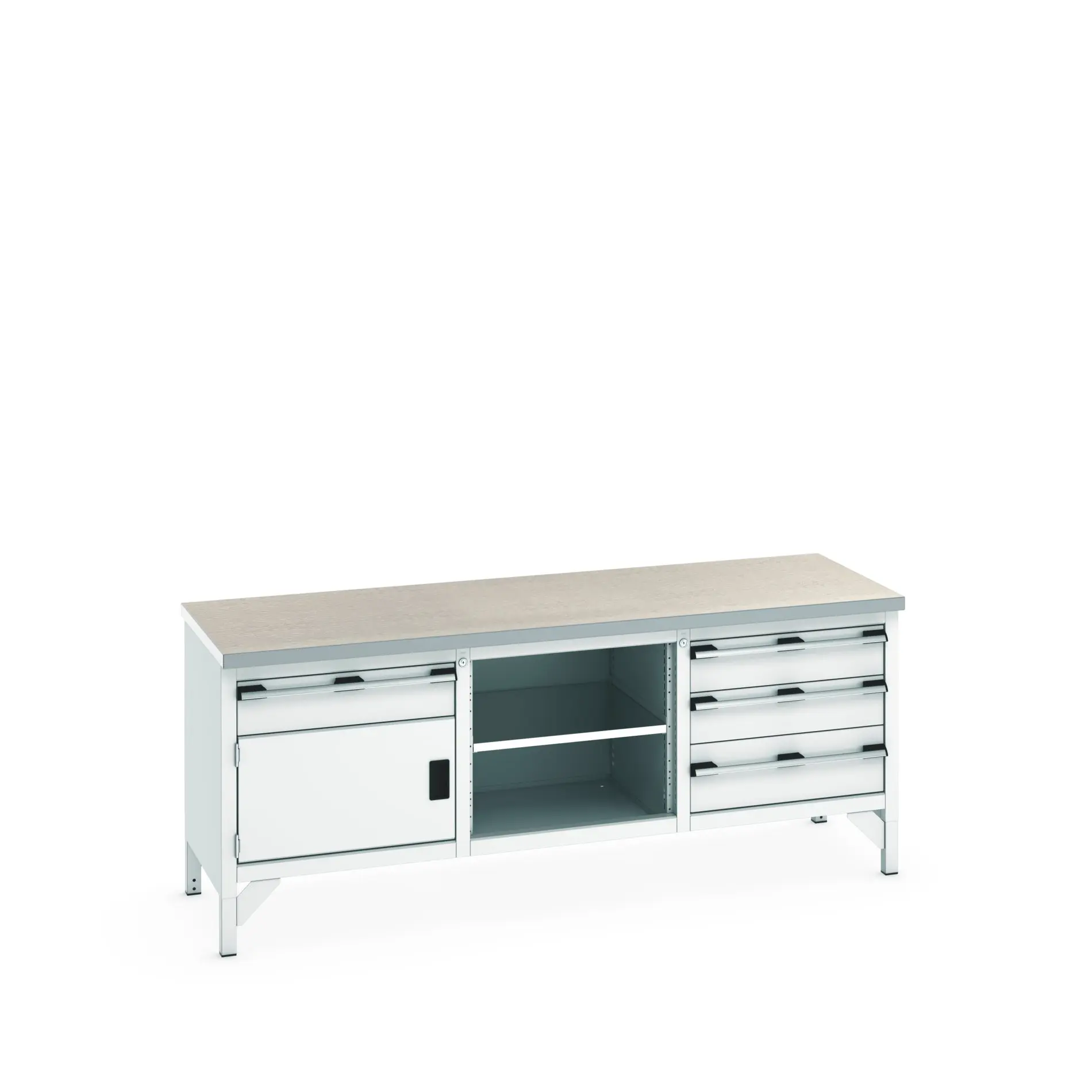 Produktfoto 1 von Bott Aufbewahrungsschrank Typ Aufbewahrungstisch Freistehend 1 Tür/en 2 Regal/e 4 Schublade/n 840 mm 2000 mm 750 mm