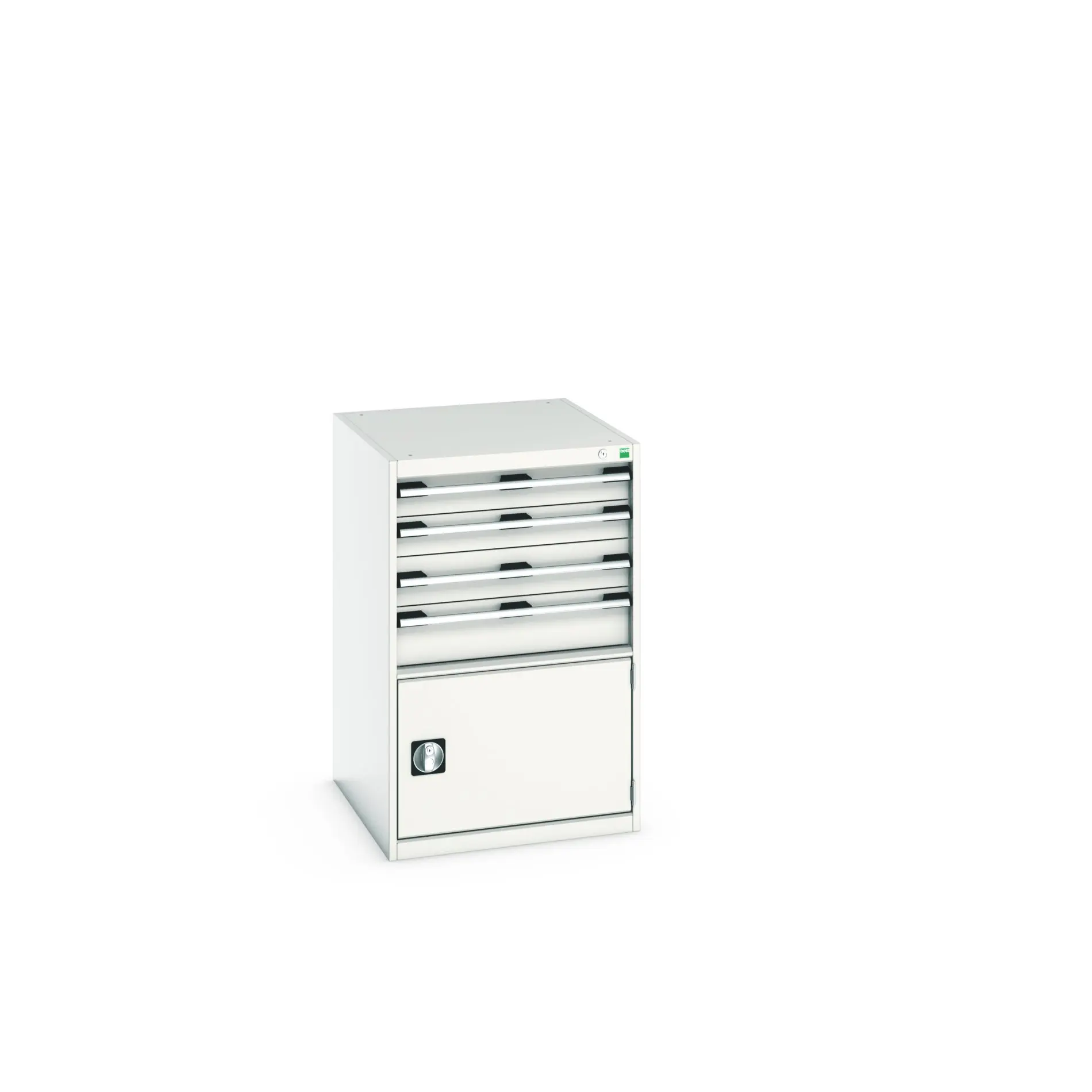 Produktfoto 1 von Bott Aufbewahrungsschrank Typ Schrank Freistehend 1 Tür/en 4 Schublade/n 1000 mm 650 mm 750 mm Stahlblech
