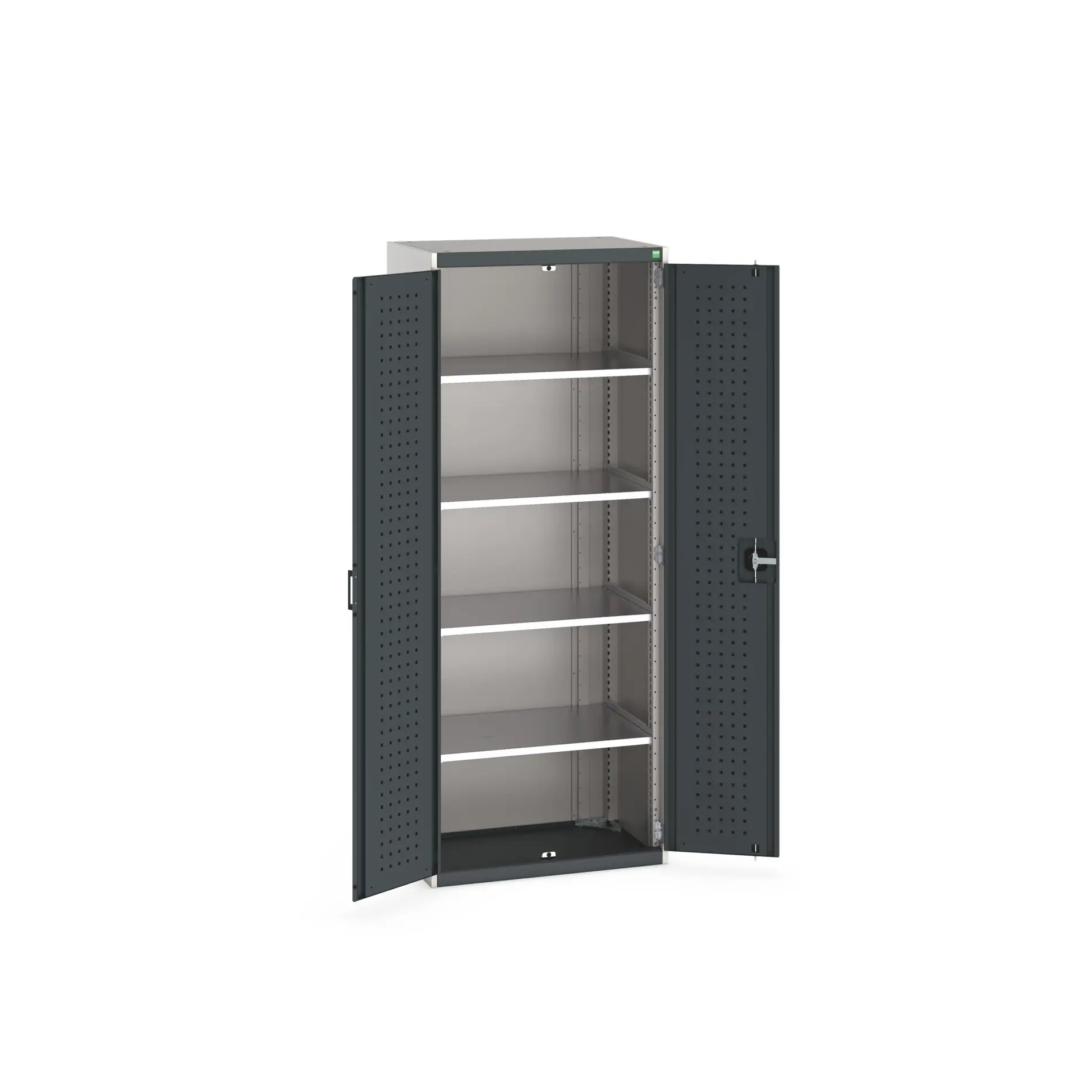 Produktfoto 1 von Bott Aufbewahrungsschrank Typ Schrank Freistehend 2 Tür/en 4 Regal/e 2000 mm 80 mm Ja 525 mm Stahlblech
