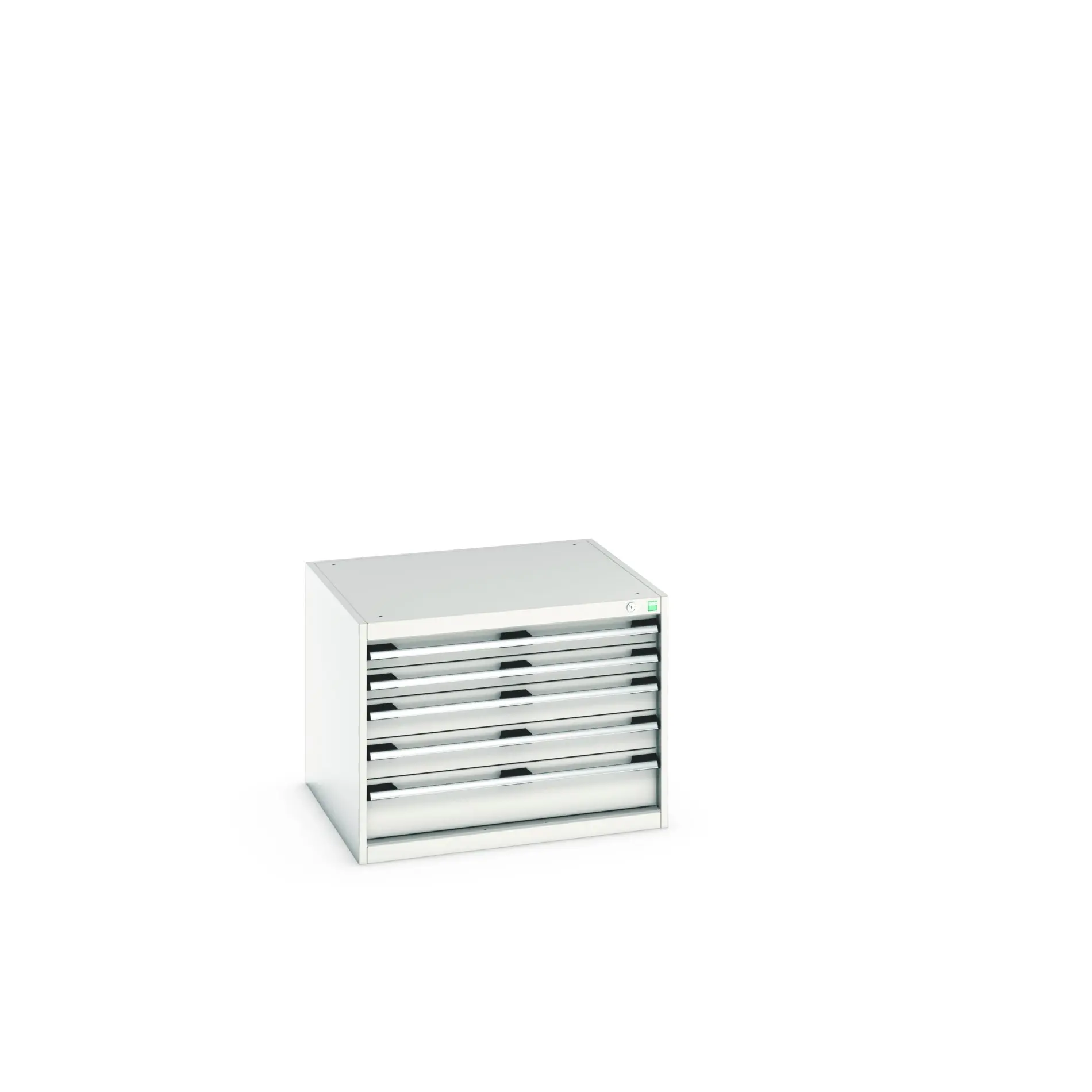 Produktfoto 1 von Bott 5 Stahl Schubladenbehälter Schrank Hellgrau, 600 mm x 750 mm x 800 mm