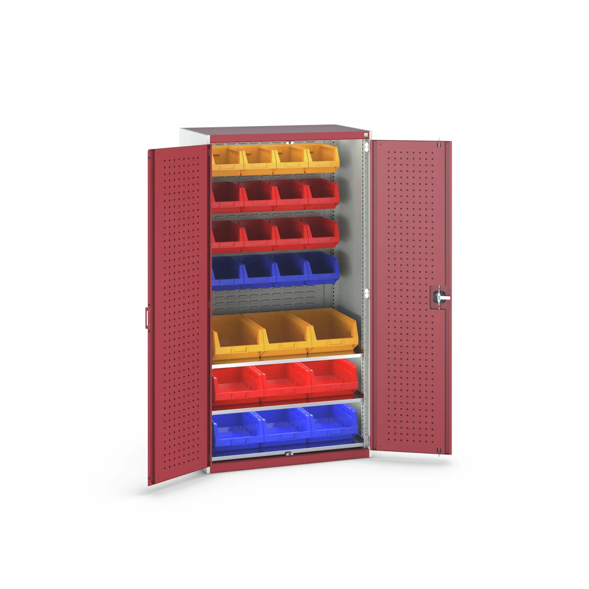 Produktfoto 1 von Bott Aufbewahrungsschrank Typ Schwerlast-Schrank mit Behältern Freistehend 2 Tür/en 3 Regal/e 2000 mm 1050 mm Ja 650 mm