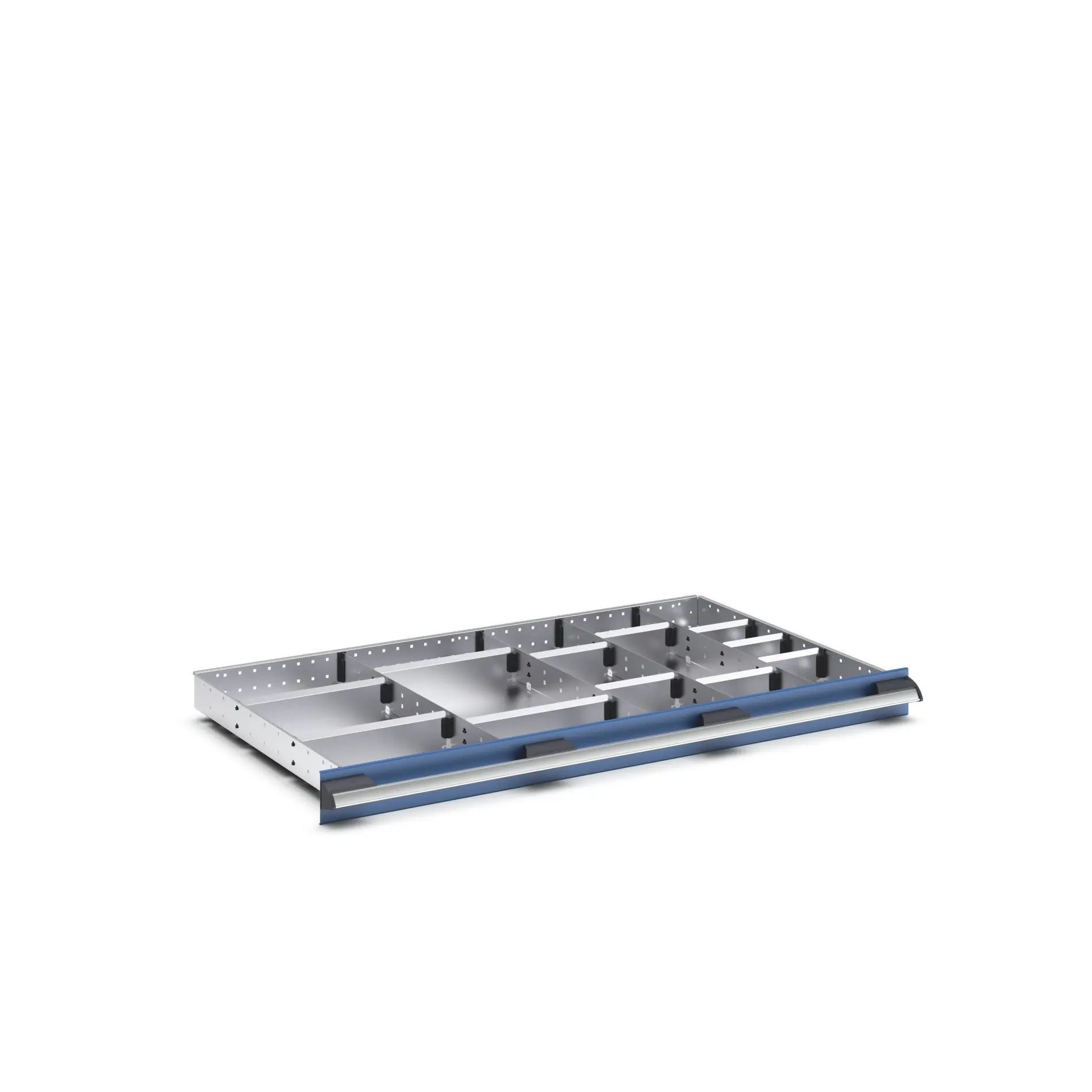 Produktfoto 1 von Bott Teiler Sortiment, Typ Trennwand für Schubladen, Stahlblech, Silber 1050 x 650 x 75mm