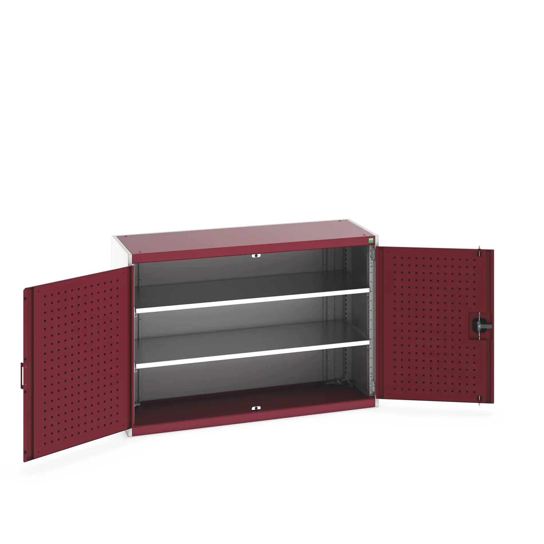 Produktfoto 1 von Bott Aufbewahrungsschrank Typ Schrank Freistehend 2 Tür/en 2 Regal/e 900 mm 1300 mm Ja 525 mm Stahlblech