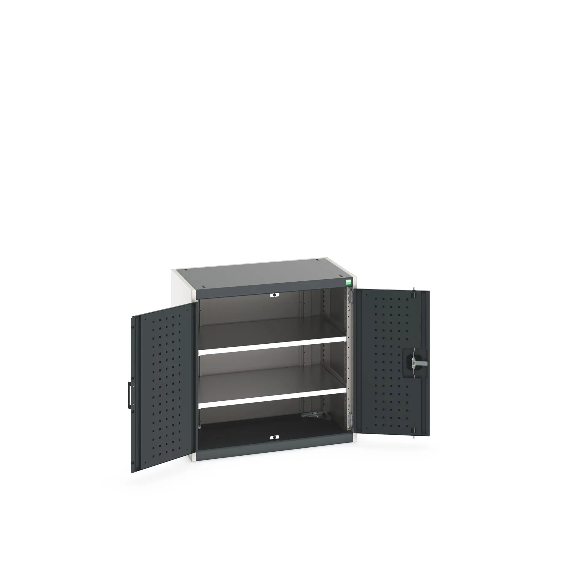 Produktfoto 1 von Bott Aufbewahrungsschrank Typ Schrank Freistehend 2 Tür/en 2 Regal/e 800 mm 80 mm Ja 525 mm Stahlblech