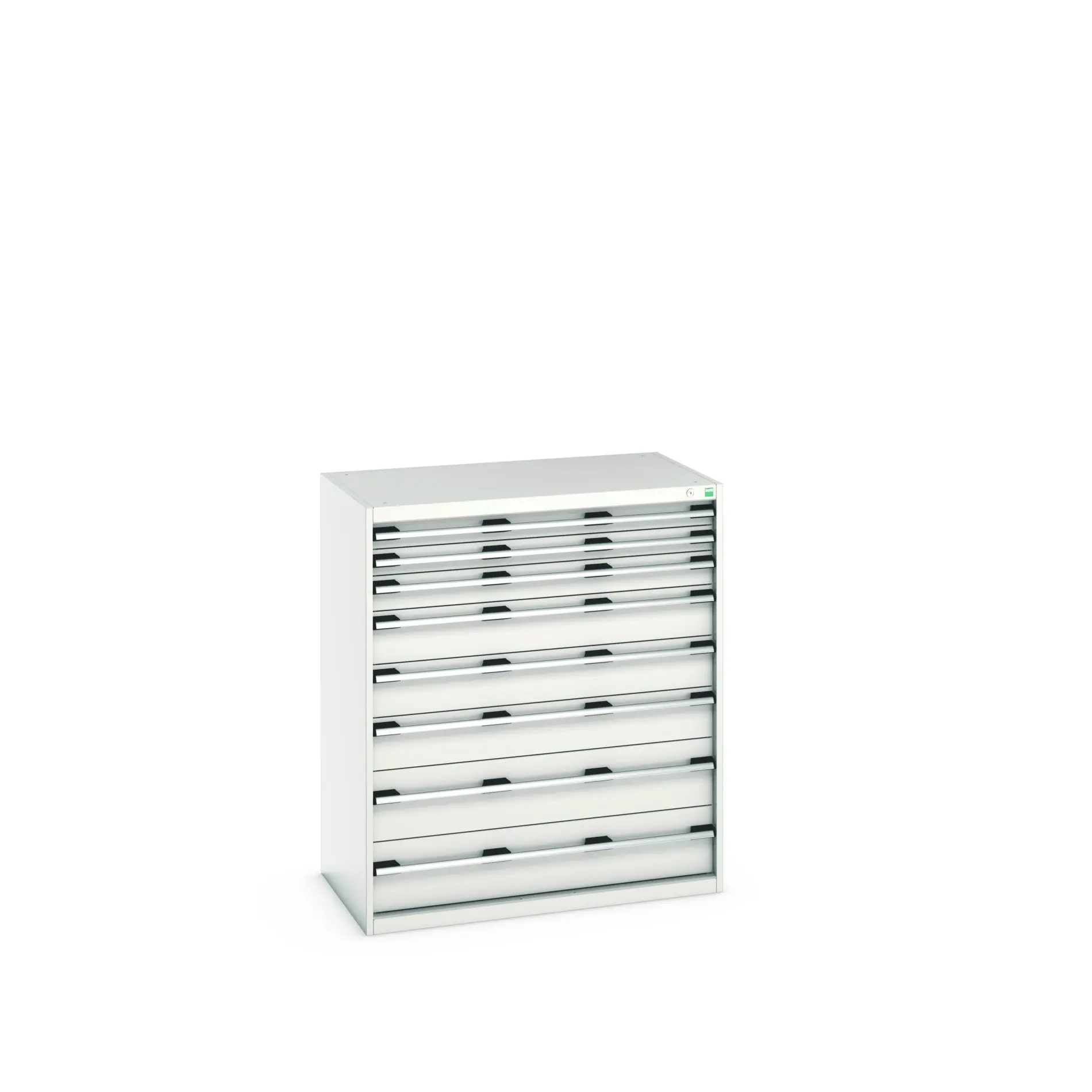 Produktfoto 1 von Bott 8 Stahl Schubladenbehälter Schrank Hellgrau, 1200 mm x 650 mm x 1050 mm