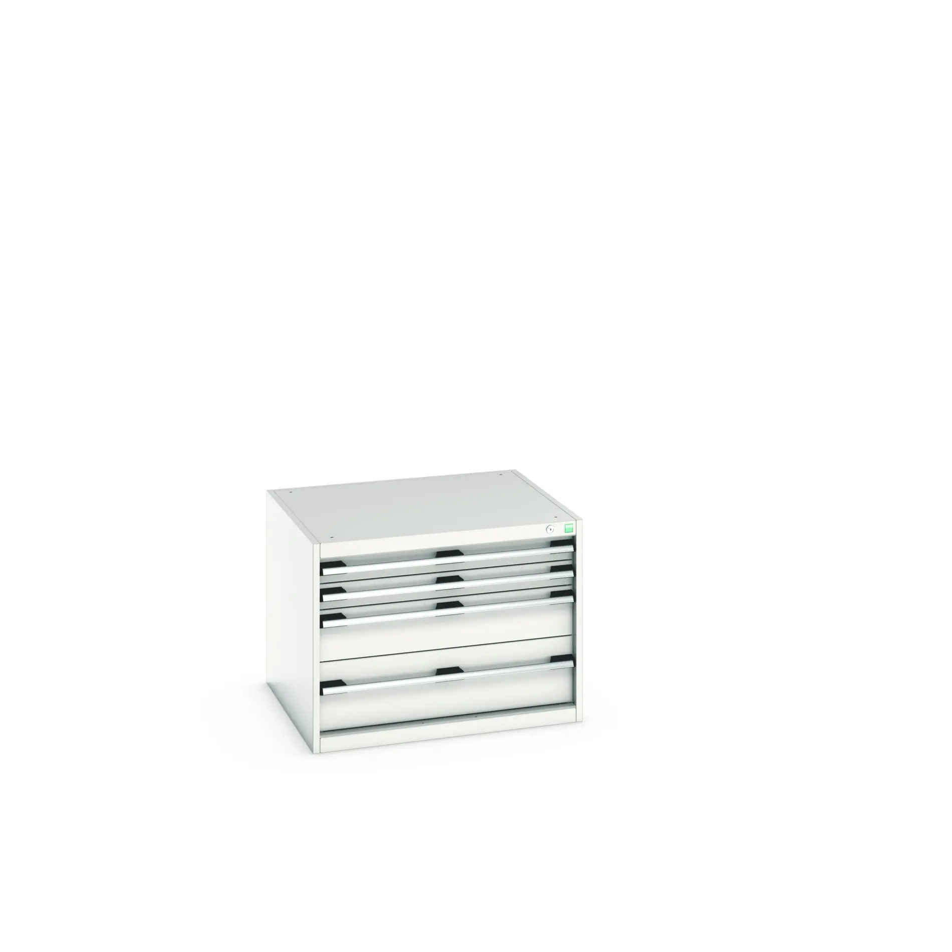 Produktfoto 1 von Bott 4 Stahl Schubladenbehälter Schrank Hellgrau, 600 mm x 750 mm x 800 mm
