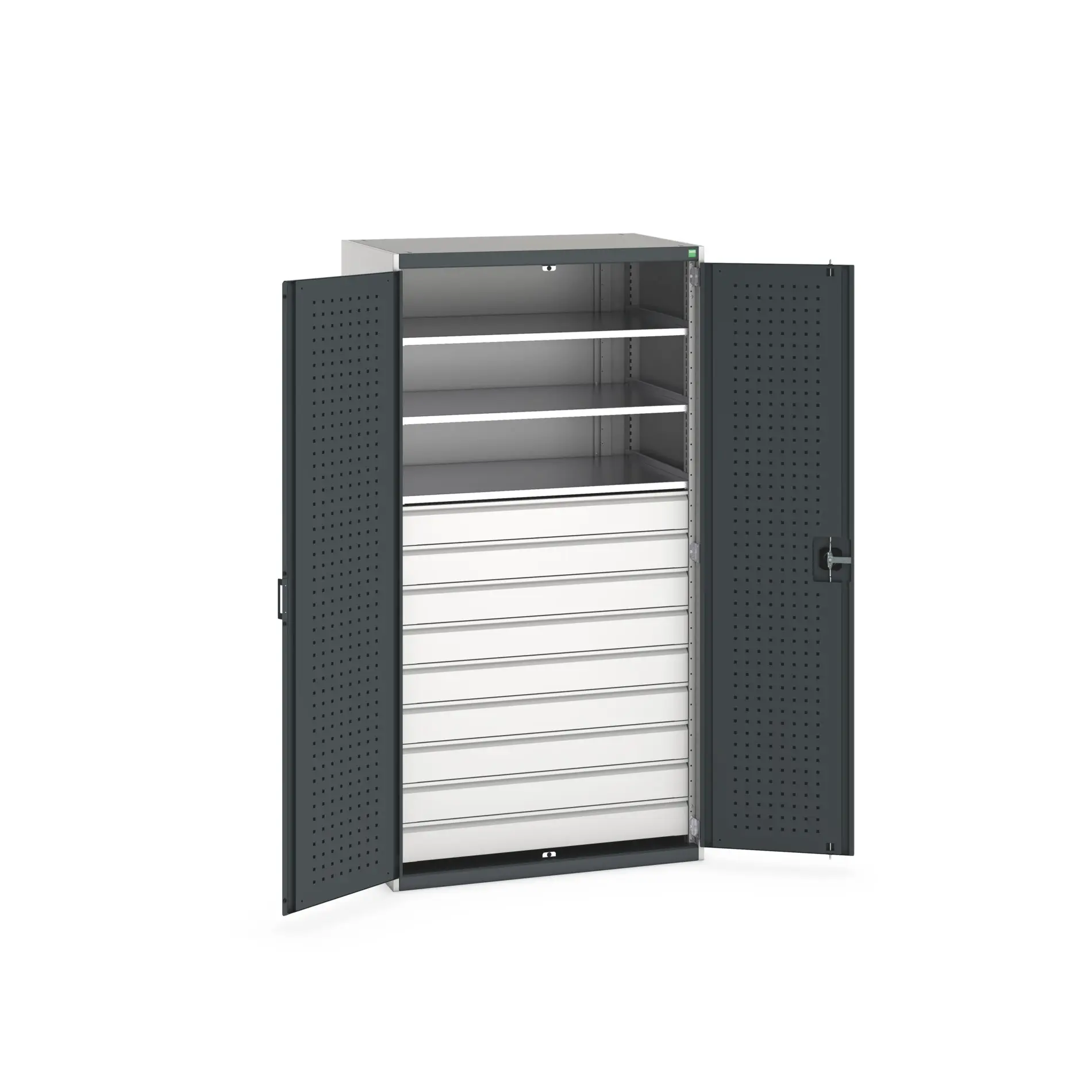 Produktfoto 1 von Bott Aufbewahrungsschrank Typ Bestückter Schrank Freistehend 2 Tür/en 3 Regal/e 9 Schublade/n 2000 mm 1050 mm Ja 650 mm