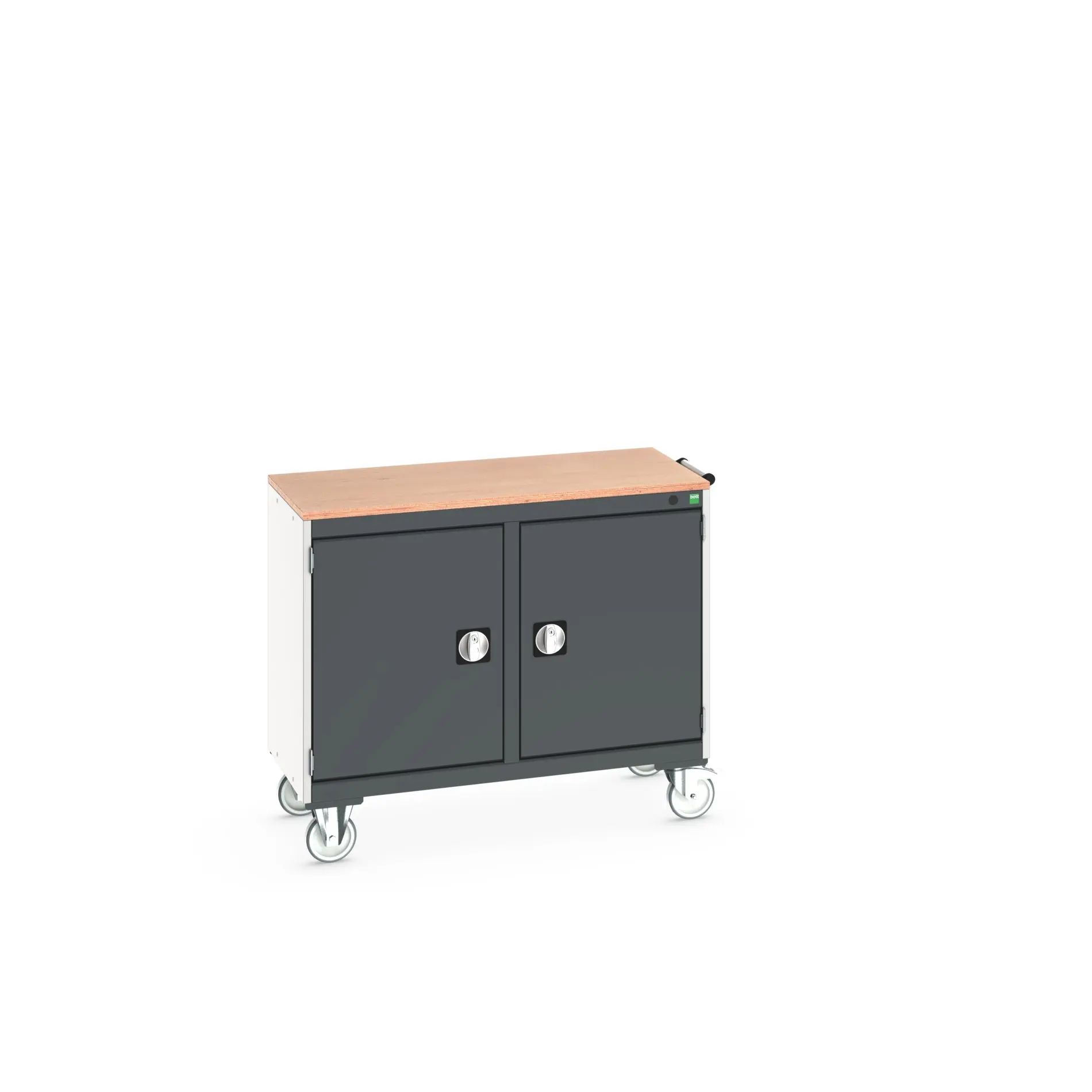 Produktfoto 1 von Bott Aufbewahrungsschrank Typ Beweglicher Schrank Freistehend 2 Tür/en 2 Regal/e 890 mm 1050 mm 525 mm mit Rädern