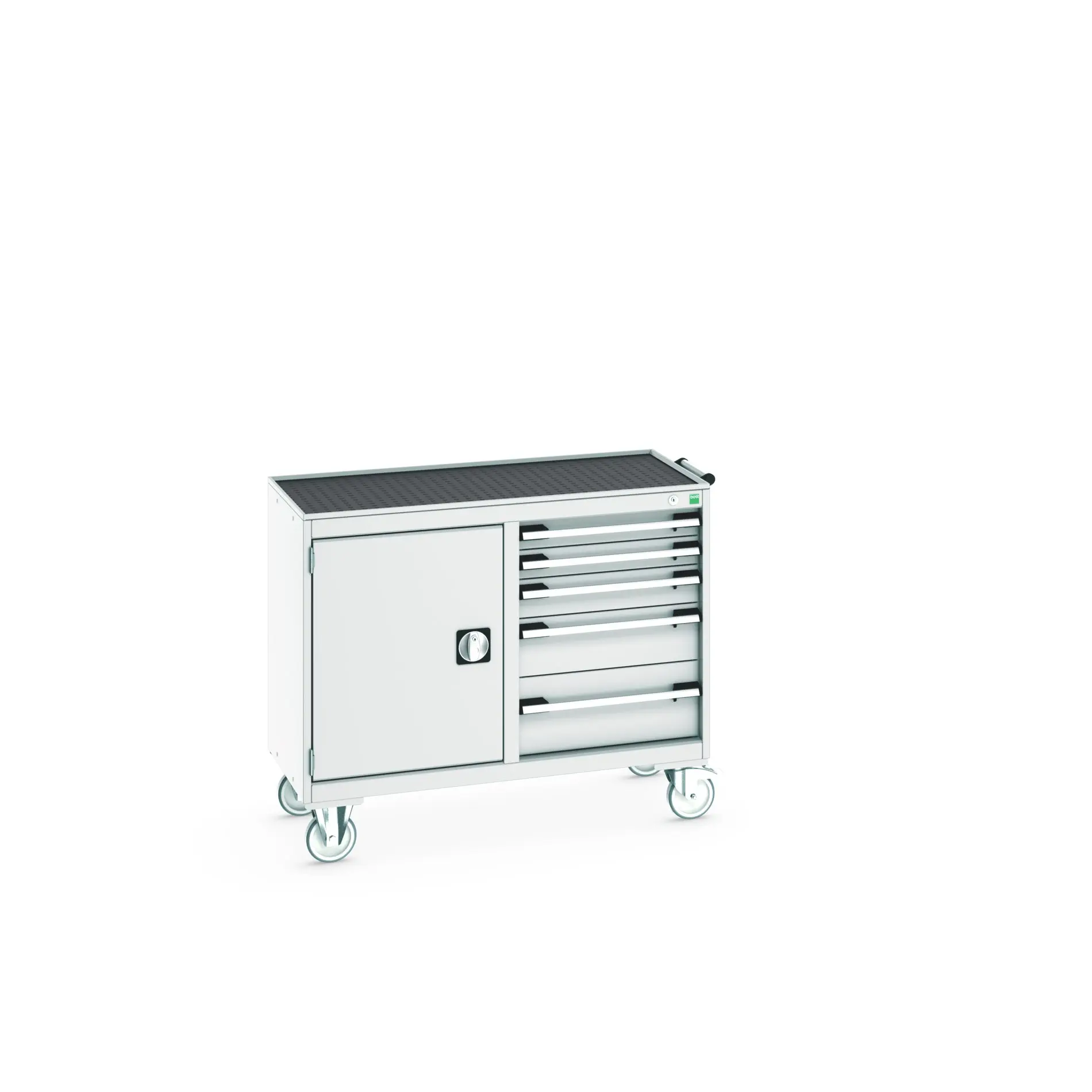 Produktfoto 1 von Bott Schrank Typ Schrank ohne Regal Freistehend 1 Tür/en 5 Schublade/n 885 mm 1050mm 525 mm mit Rädern Stahlblech