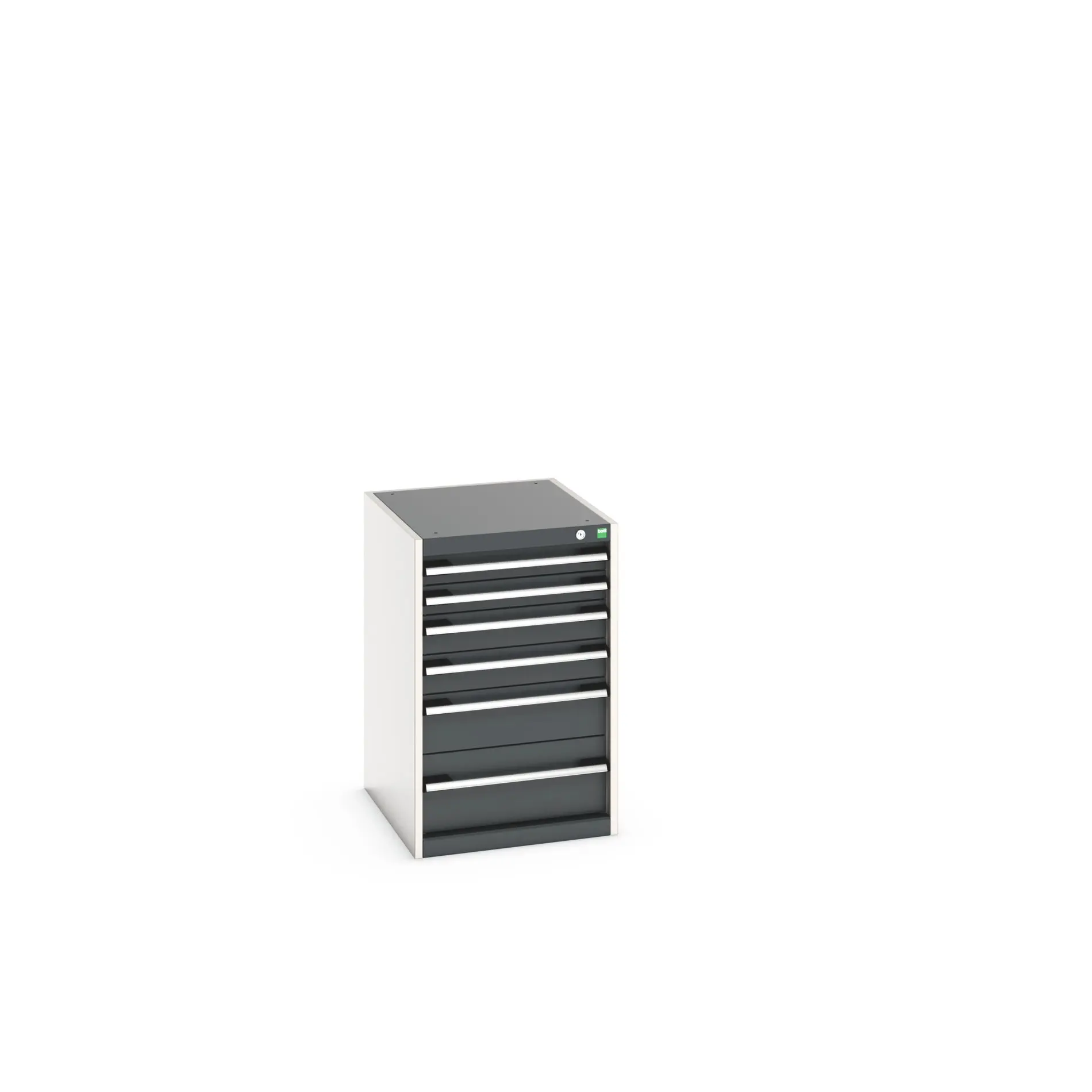 Produktfoto 1 von Bott 6 Stahl Schubladenbehälter Schrank Grau, 800 mm x 650 mm x 525 mm