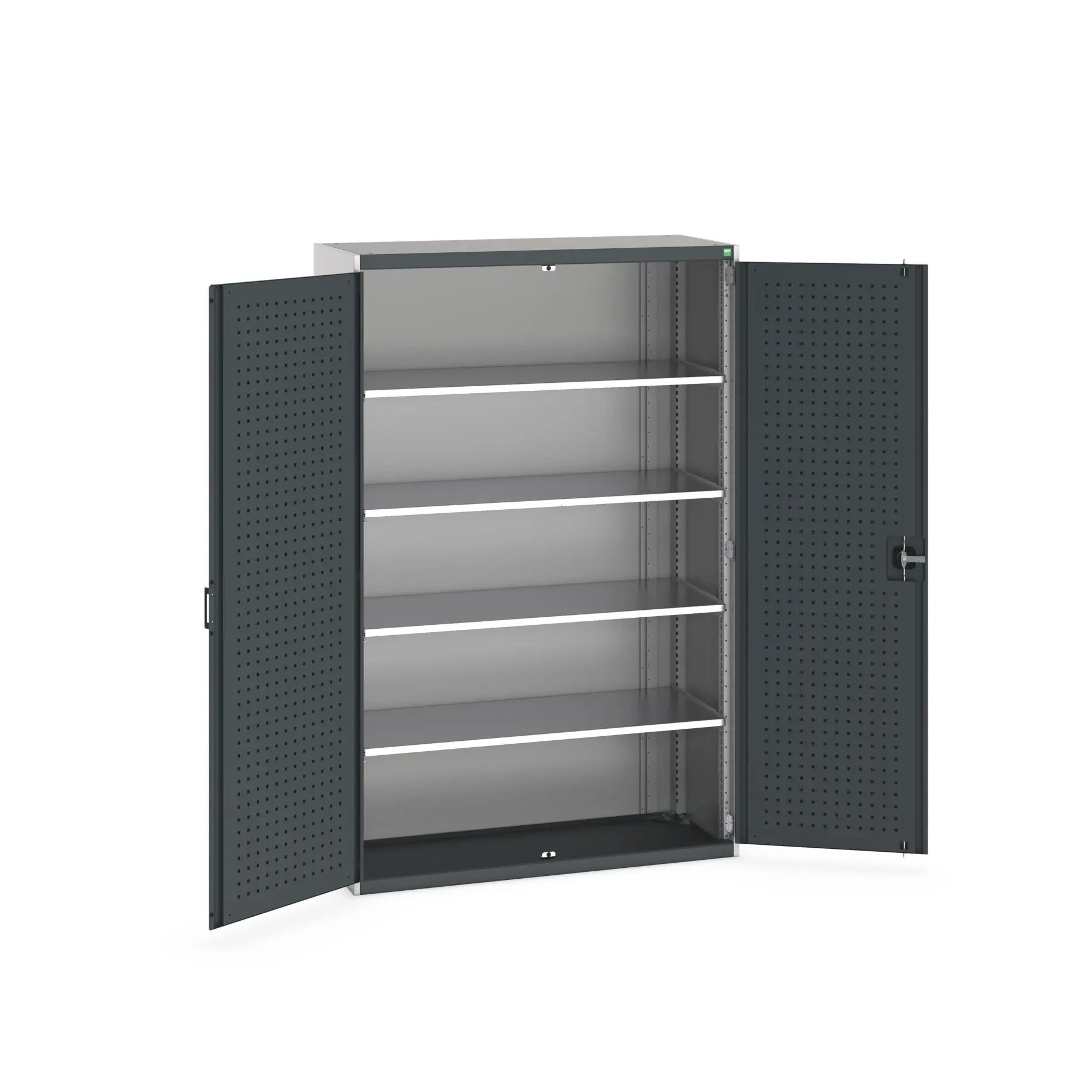 Produktfoto 1 von Bott Aufbewahrungsschrank Typ Regalschrank Freistehend 2 Tür/en 4 Regal/e 2000 mm 1300 mm Ja 525 mm Stahlblech