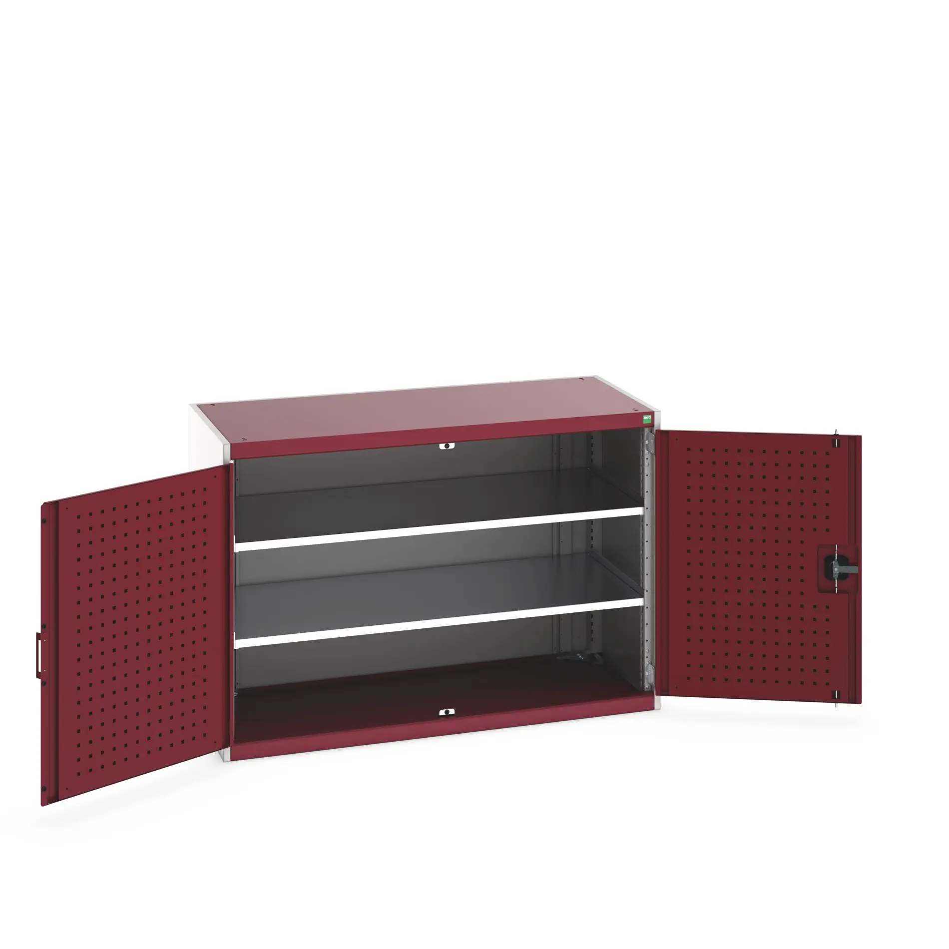 Produktfoto 1 von Bott Aufbewahrungsschrank Typ Regalschrank Freistehend 2 Tür/en 2 Regal/e 900 mm 1300 mm Ja 650 mm Stahlblech
