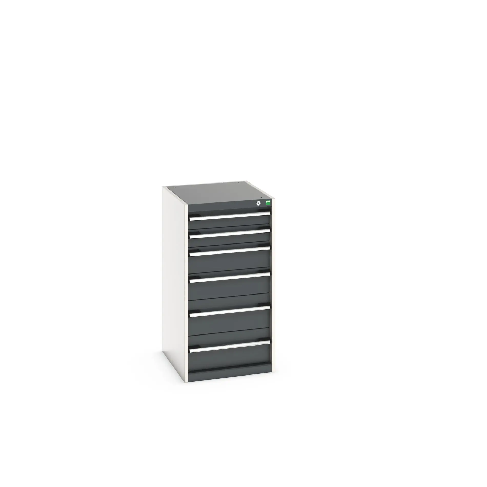 Produktfoto 1 von Bott 6 Stahl Schubladenbehälter Schrank Grau, 1000 mm x 650 mm x 525 mm