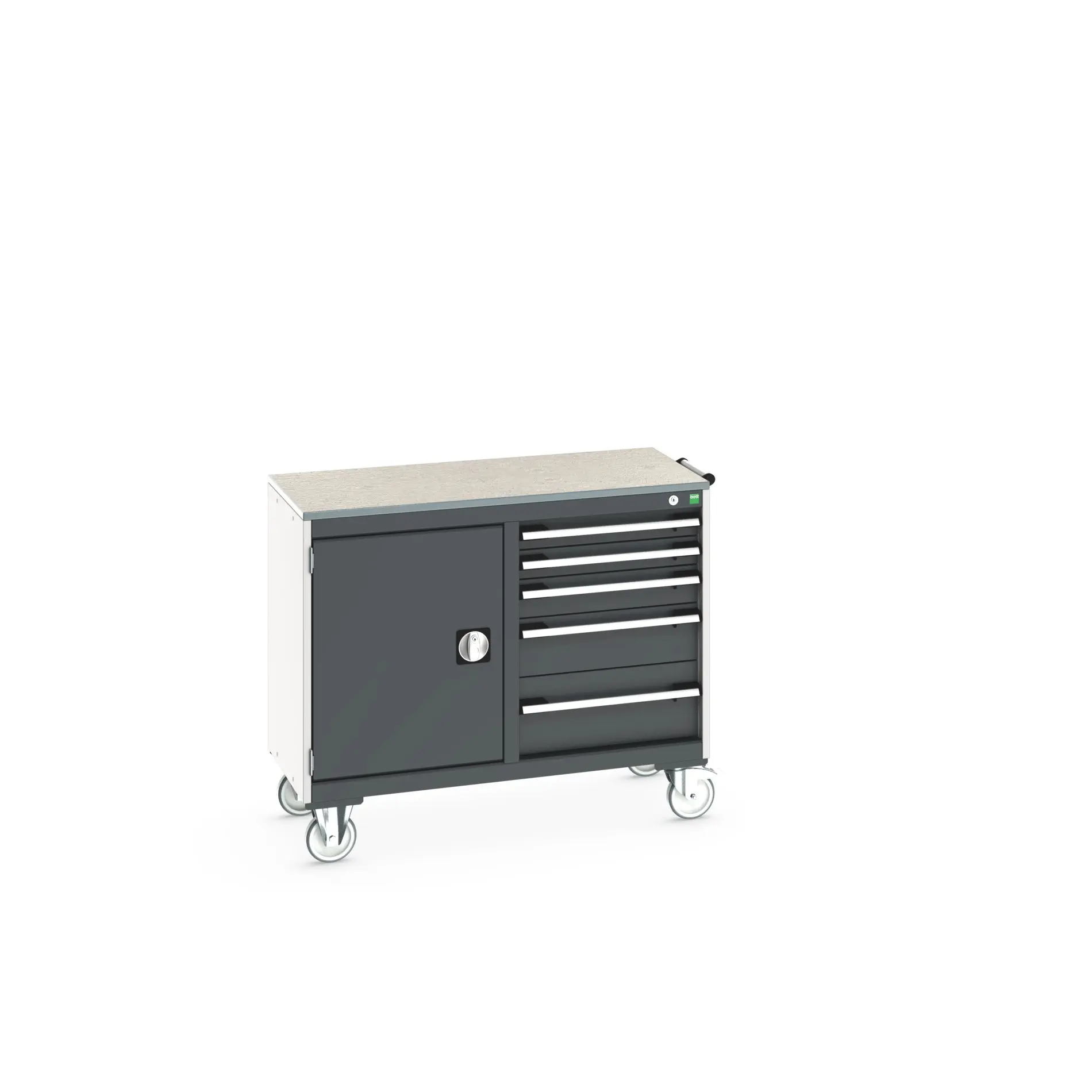 Produktfoto 1 von Bott Aufbewahrungsschrank Typ Beweglicher Schrank Freistehend 1 Tür/en 1 Regal/e 5 Schublade/n 890 mm 1050 mm 525 mm mit