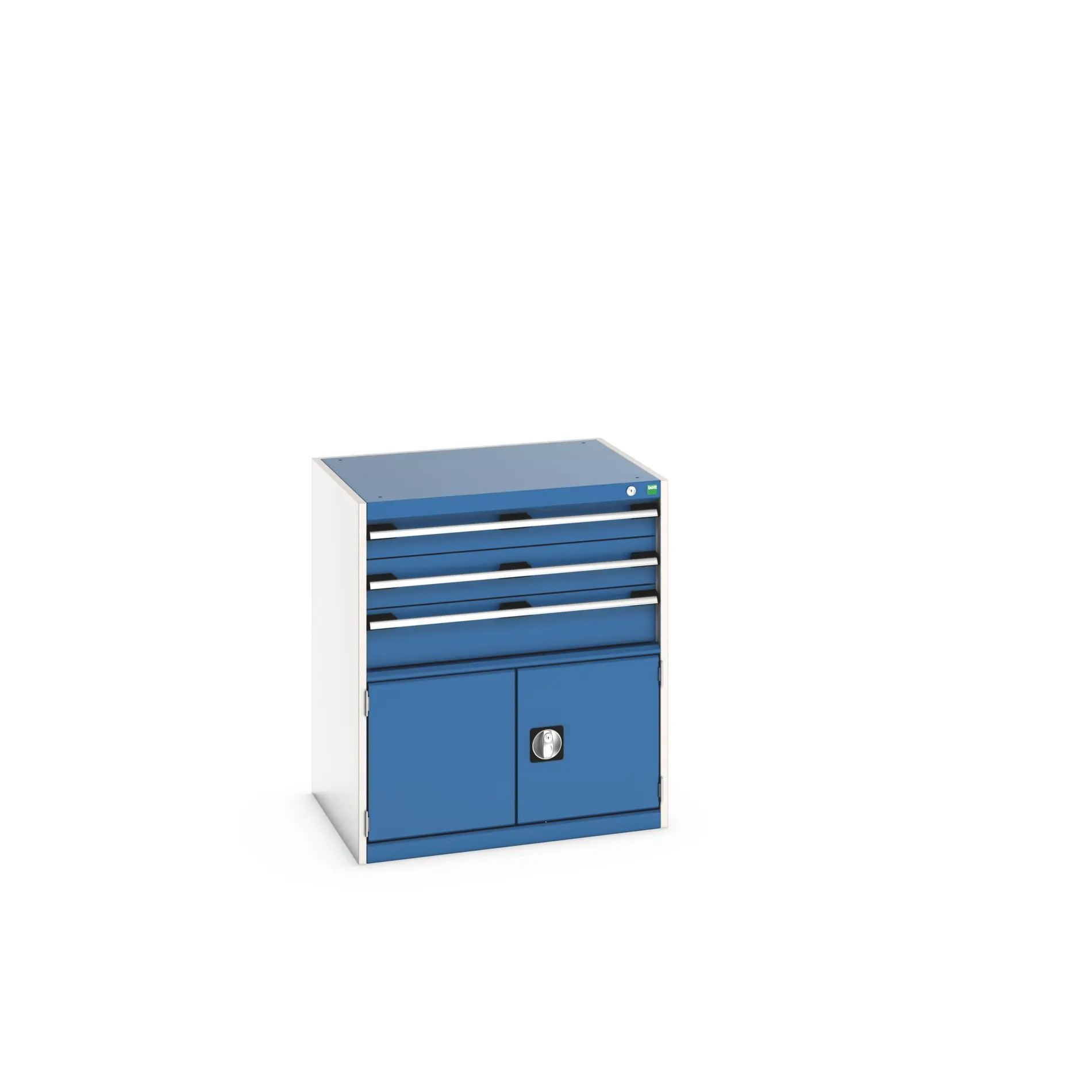 Produktfoto 1 von Bott Aufbewahrungsschrank Typ Schrank Freistehend 2 Tür/en 3 Schublade/n 900 mm 80 mm Ja 650 mm Stahlblech