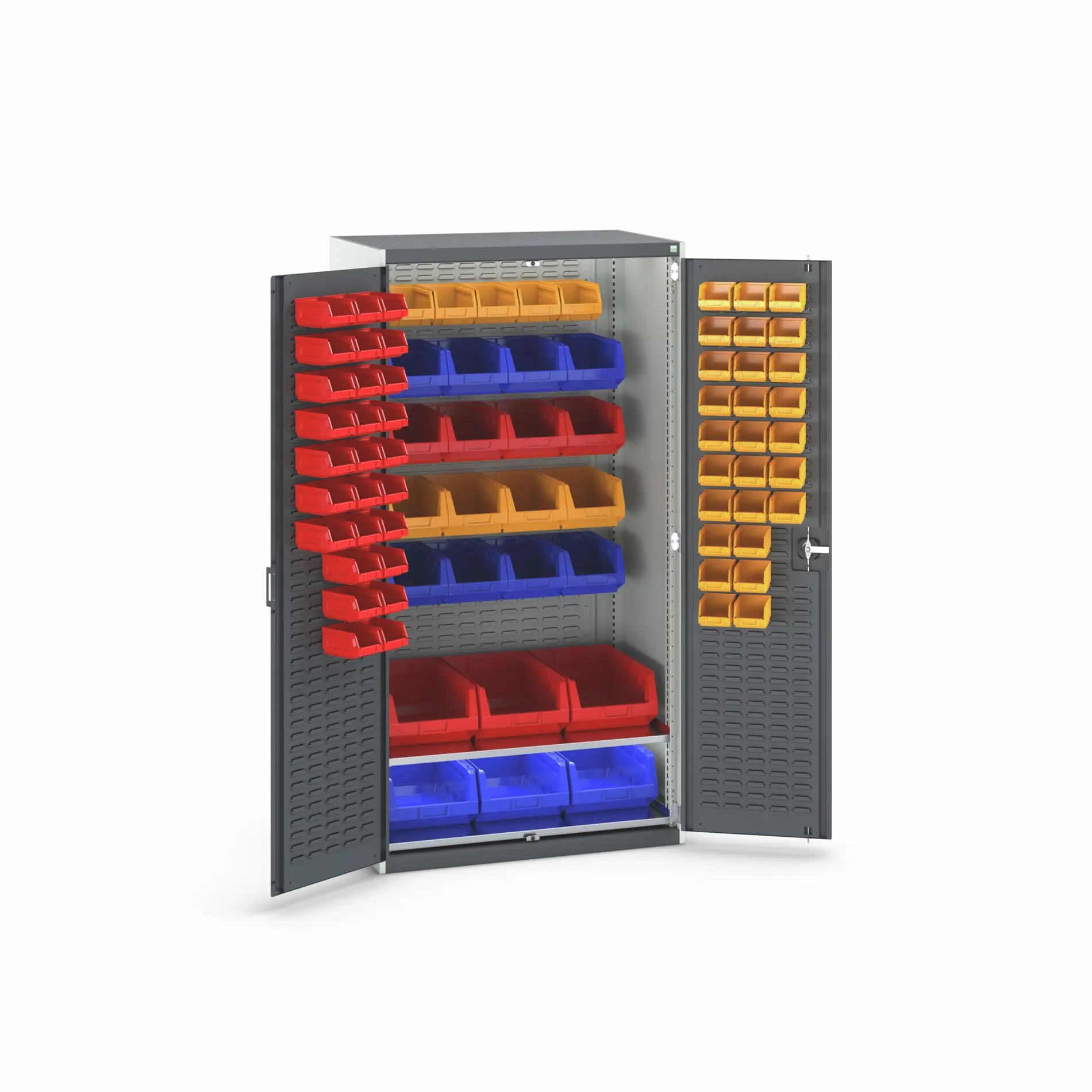 Produktfoto 1 von Bott Aufbewahrungsschrank Typ Schwerlast-Schrank mit Behältern Freistehend 2 Tür/en 1 Regal/e 2000 mm 1050 mm Ja 650 mm