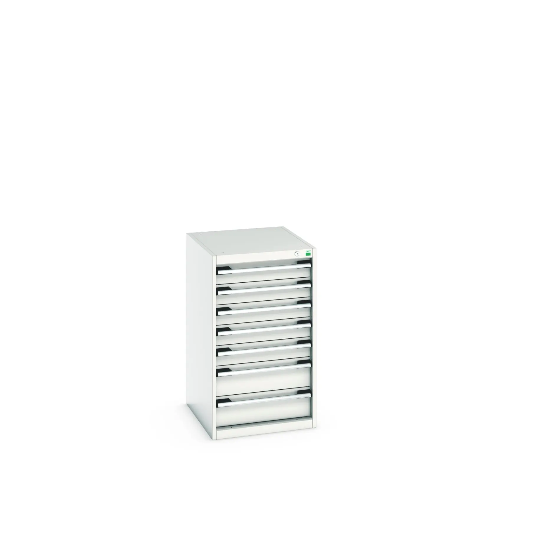 Produktfoto 1 von Bott 7 Stahl Schubladenbehälter Schrank Hellgrau, 900 mm x 650 mm x 525 mm