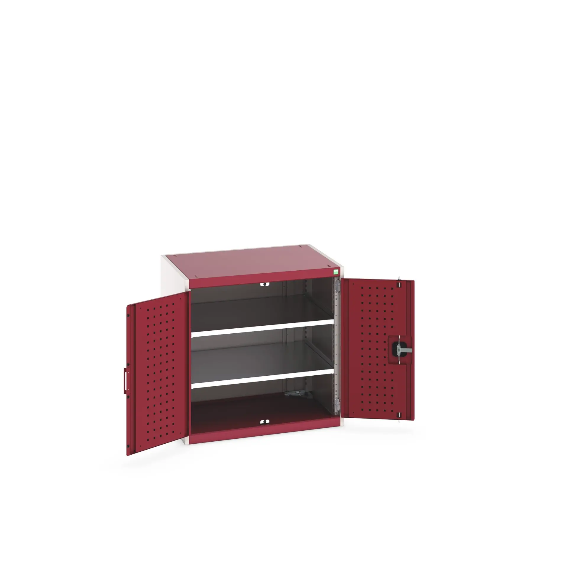 Produktfoto 1 von Bott Aufbewahrungsschrank Typ Regalschrank Freistehend 2 Tür/en 2 Regal/e 800 mm 80 mm Ja 650 mm Stahlblech