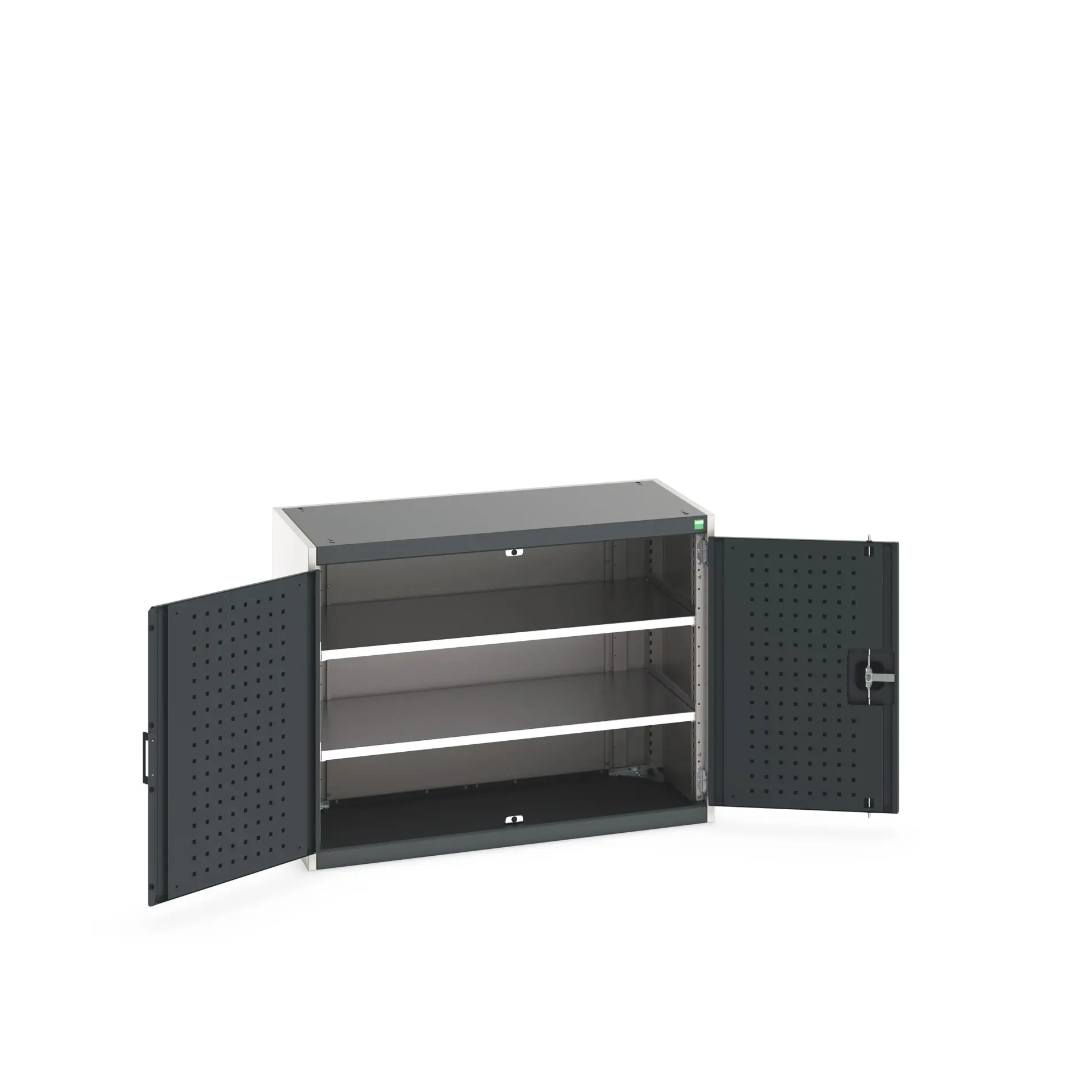 Produktfoto 1 von Bott Aufbewahrungsschrank Typ Regalschrank Freistehend 2 Tür/en 2 Regal/e 800 mm 1050 mm Ja 525 mm Stahlblech