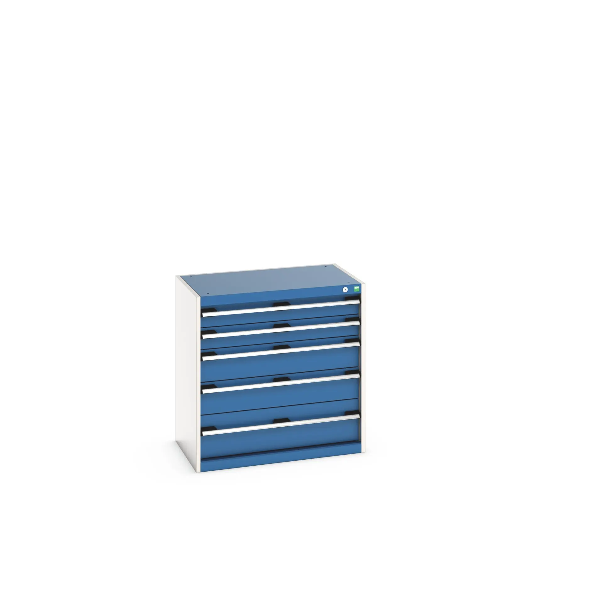 Produktfoto 1 von Bott 5 Stahl Schubladenbehälter Schrank Blau, 800 mm x 525 mm x 800 mm