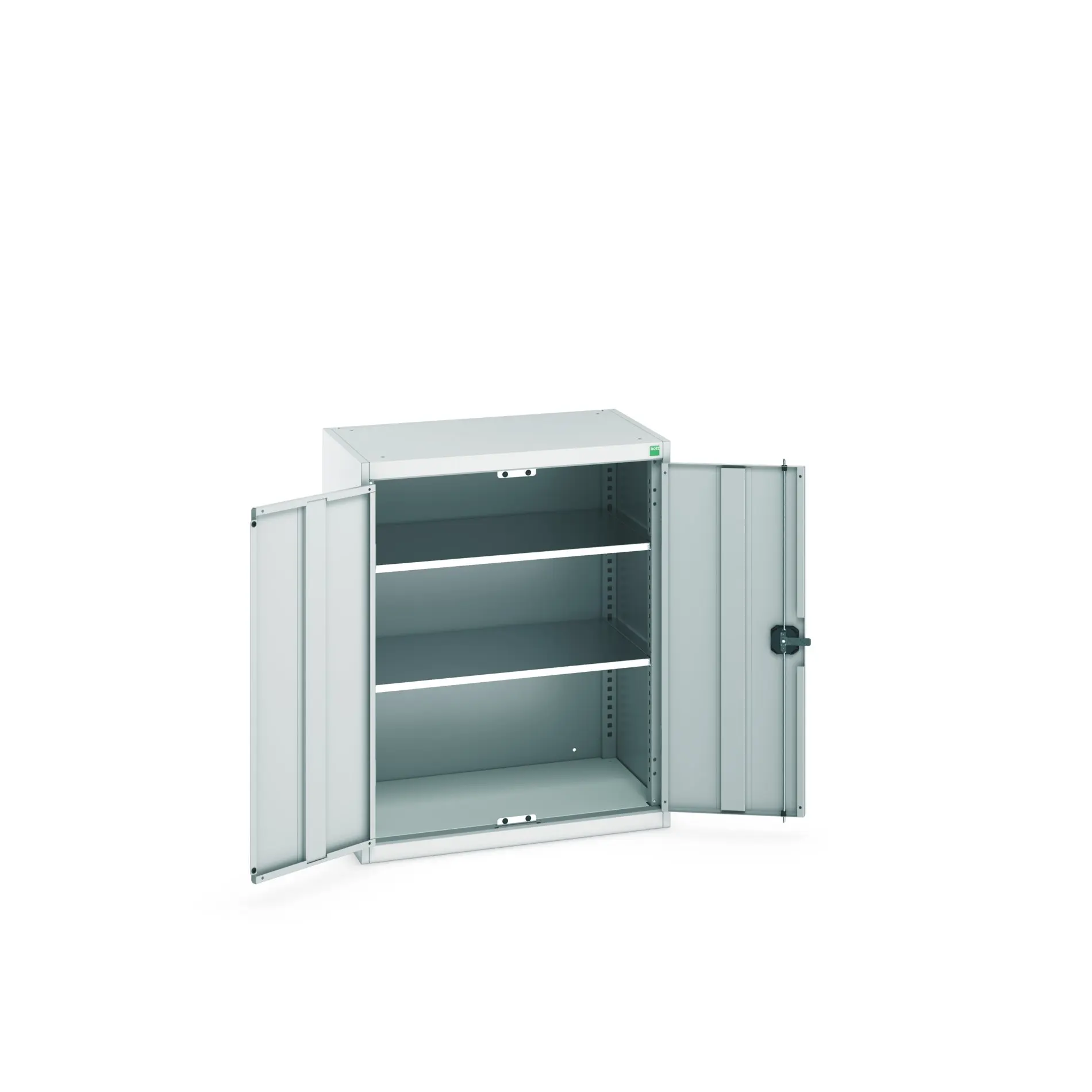 Produktfoto 1 von Bott Aufbewahrungsschrank Typ Regalschrank Freistehend 2 Tür/en 2 Regal/e 1000 mm 80 mm 525 mm Stahlblech