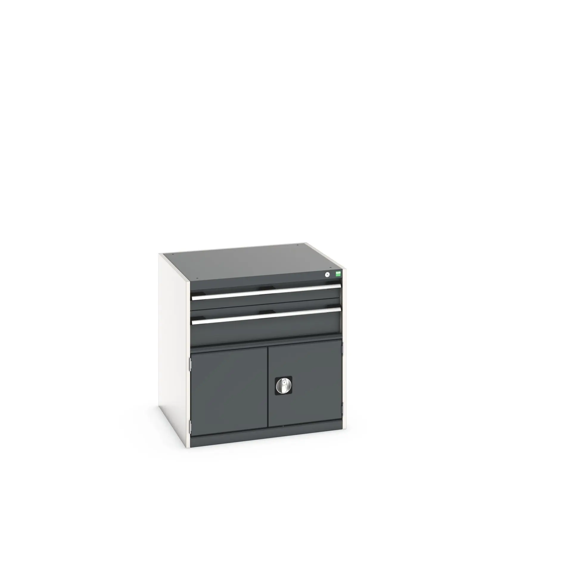 Produktfoto 1 von Bott Aufbewahrungsschrank Typ Schrank Freistehend 2 Tür/en 2 Schublade/n 800 mm 80 mm 750 mm Stahlblech