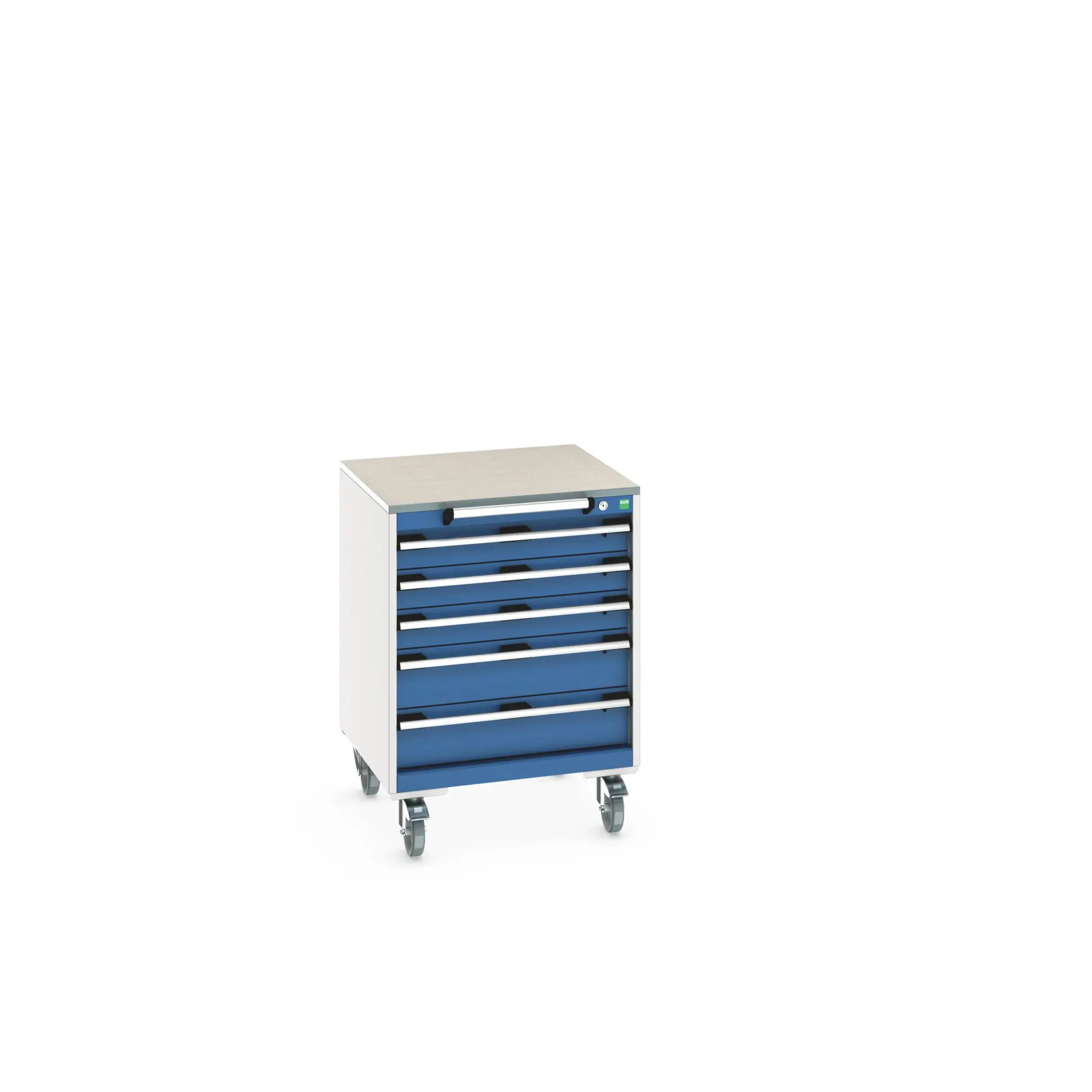 Produktfoto 1 von Bott Aufbewahrungsschrank Typ Beweglicher Schrank Freistehend 5 Schublade/n 890 mm 650 mm 650 mm mit Rädern Stahlblech