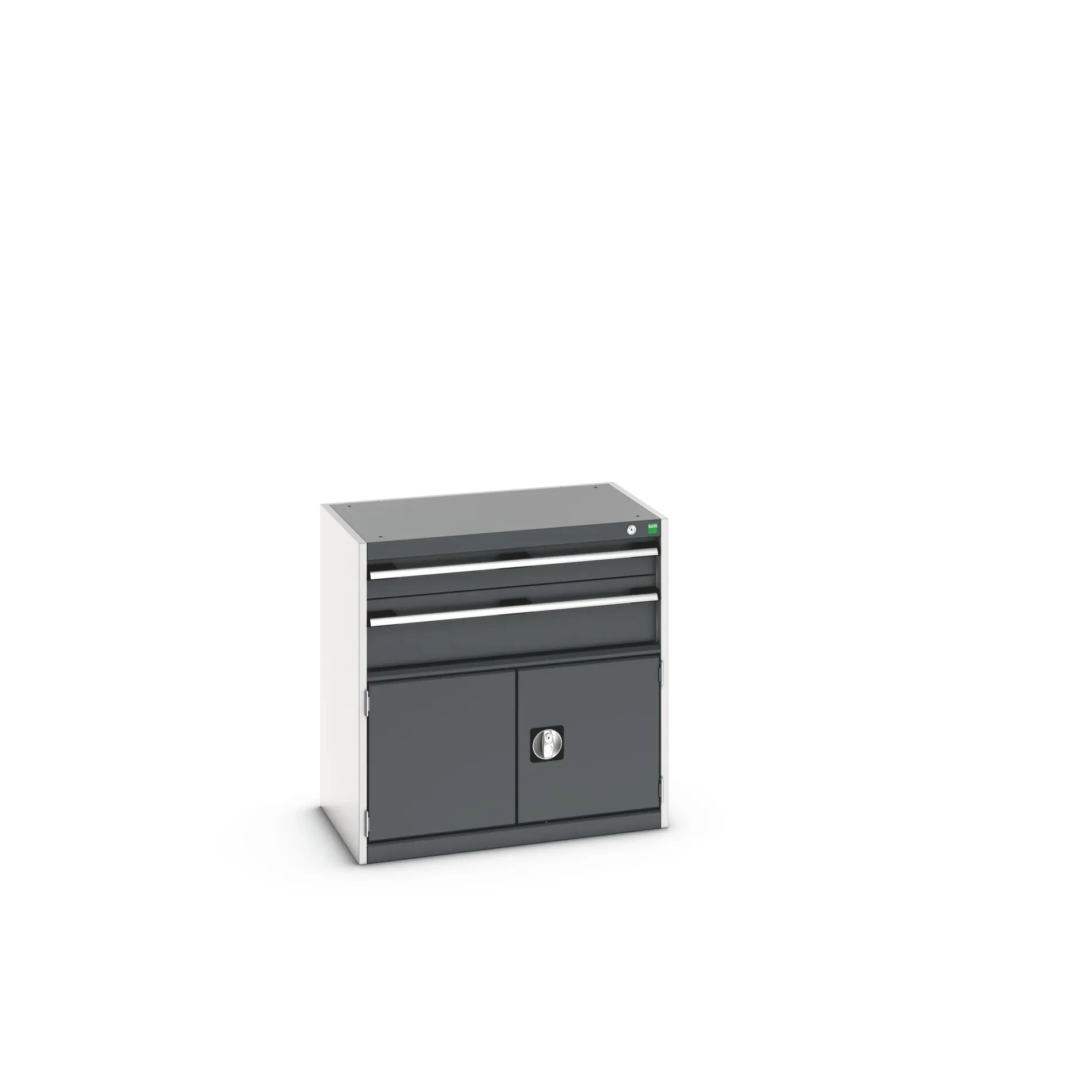 Produktfoto 1 von Bott Aufbewahrungsschrank Typ Schrank Freistehend 2 Tür/en 2 Schublade/n 800 mm 80 mm Ja 525 mm Stahlblech