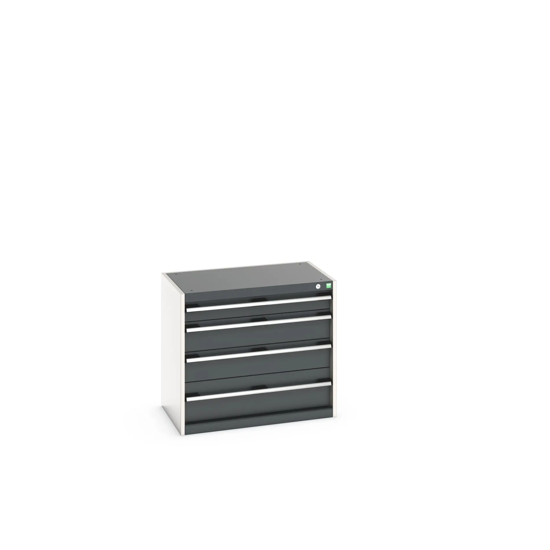 Produktfoto 1 von Bott 4 Stahl Schubladenbehälter Schrank Grau, 700 mm x 525 mm x 800 mm