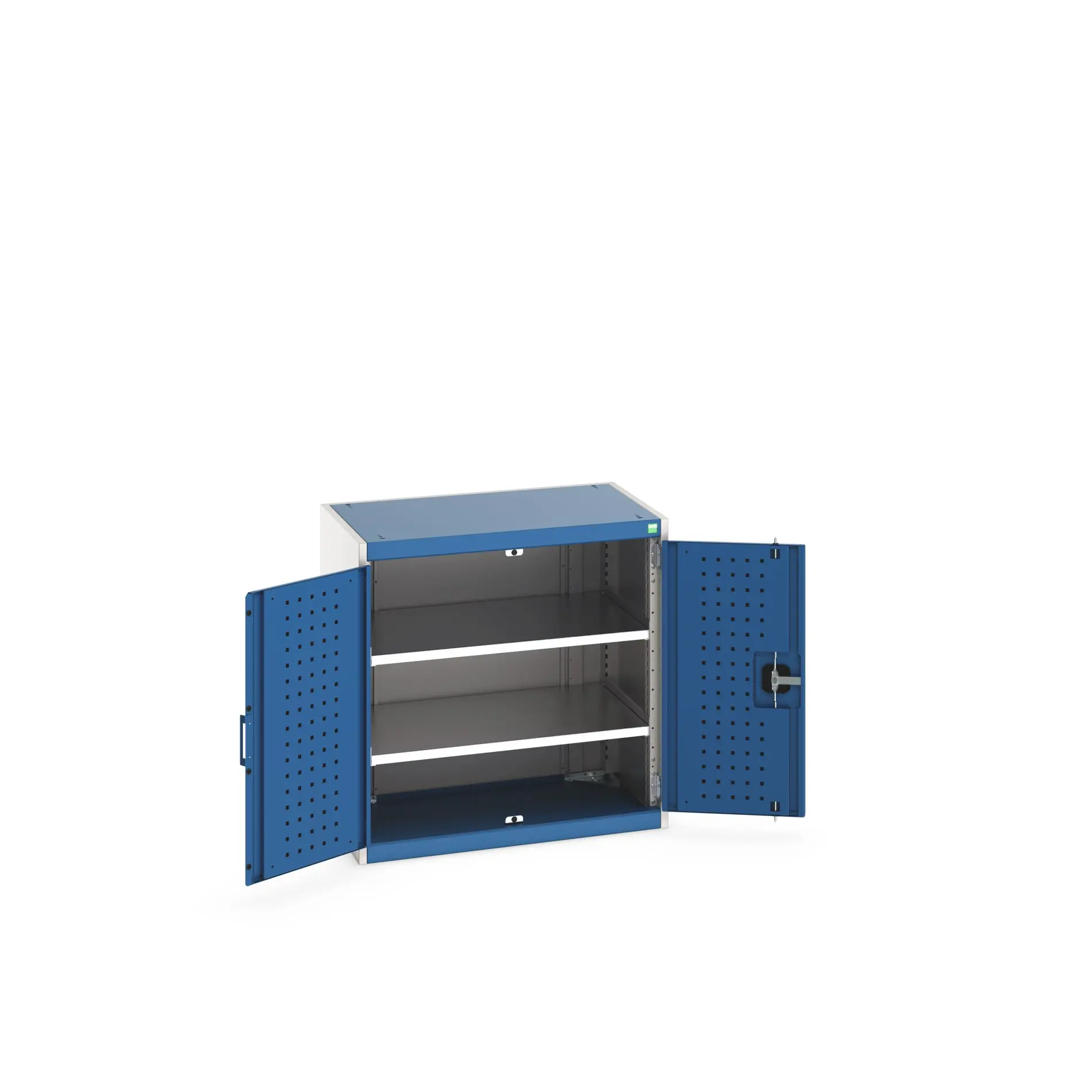 Produktfoto 1 von Bott Aufbewahrungsschrank Typ Schrank Freistehend 2 Tür/en 2 Regal/e 800 mm 80 mm Ja 525 mm Stahl