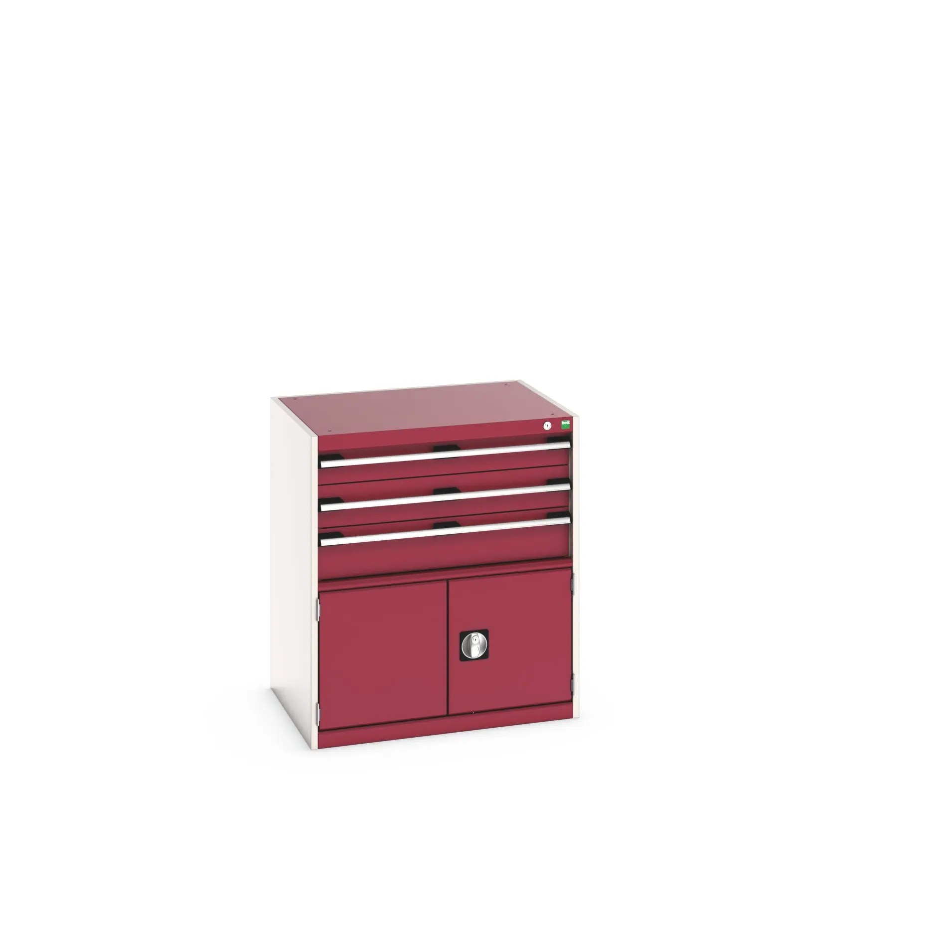 Produktfoto 1 von Bott Aufbewahrungsschrank Typ Schrank Freistehend 2 Tür/en 3 Schublade/n 900 mm 80 mm Ja 650 mm Stahl