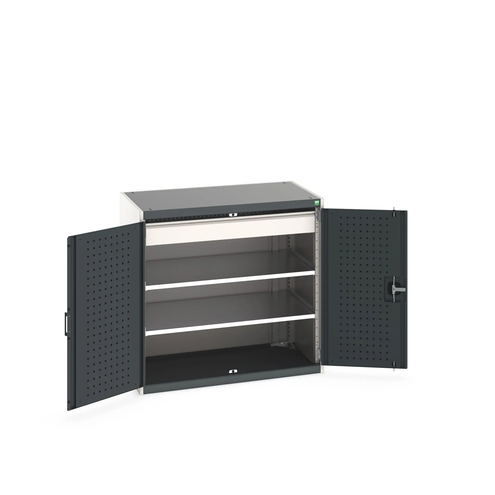 Produktfoto 1 von Bott Aufbewahrungsschrank Typ Schrank Freistehend 2 Tür/en 2 Regal/e 1000 mm 1050 mm Ja 650 mm Stahl