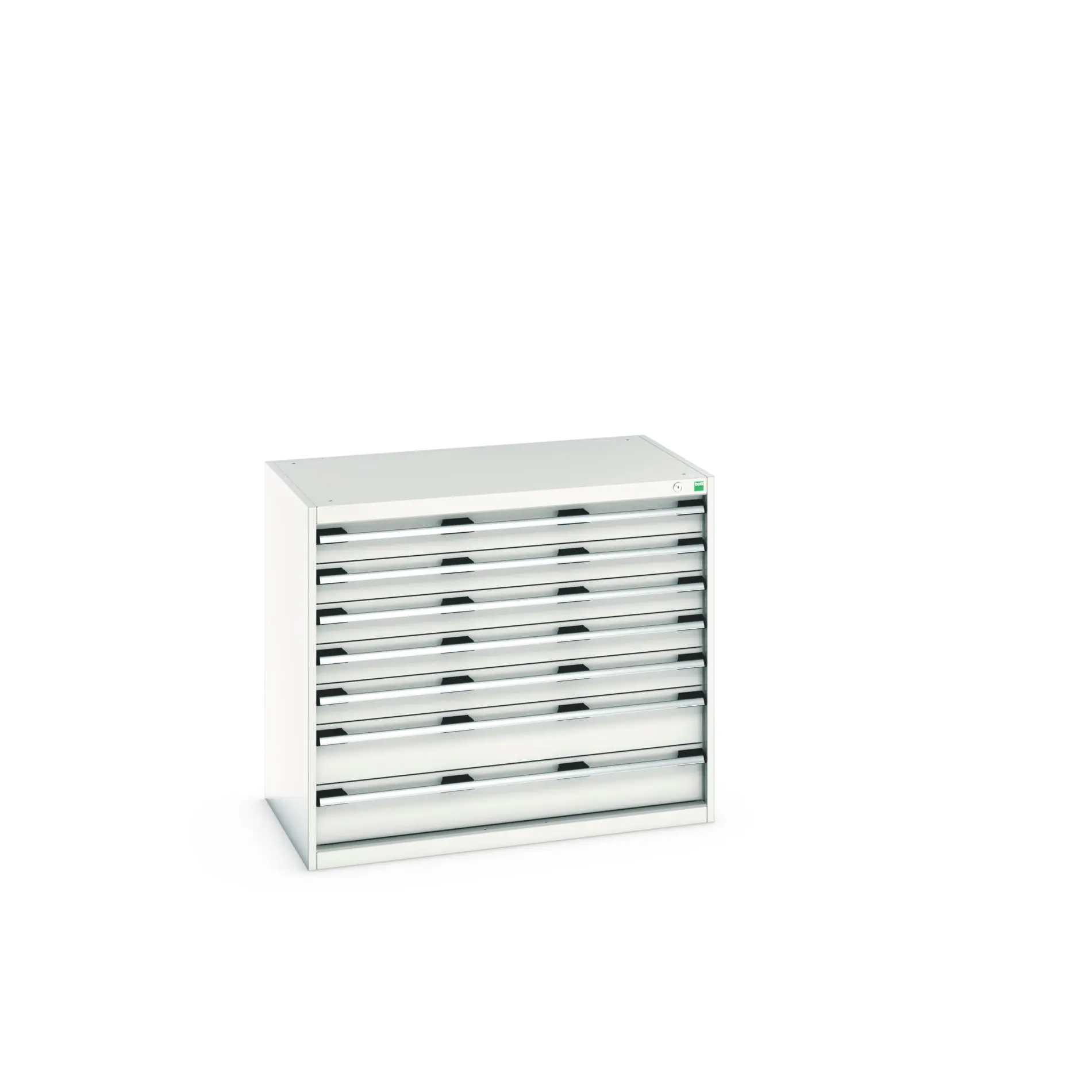 Produktfoto 1 von Bott 7 Stahl Schubladenbehälter Schrank Hellgrau, 900 mm x 650 mm x 1050 mm