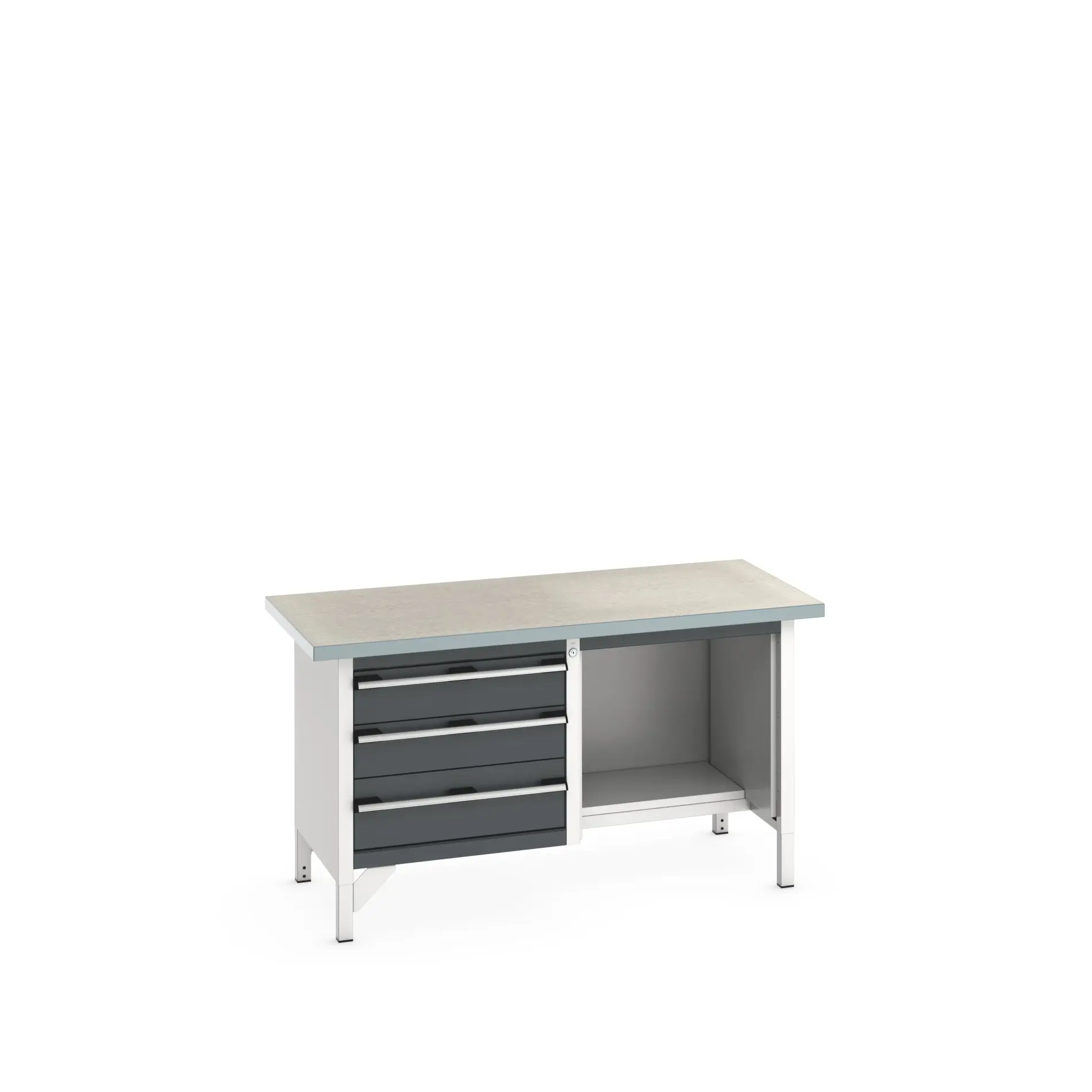 Produktfoto 1 von Bott 41002042.19V Aufbewahrungstisch Stahlblech Werkbank L. 1500 mm B. 750 mm H. 840 mm, Traglast 225kg