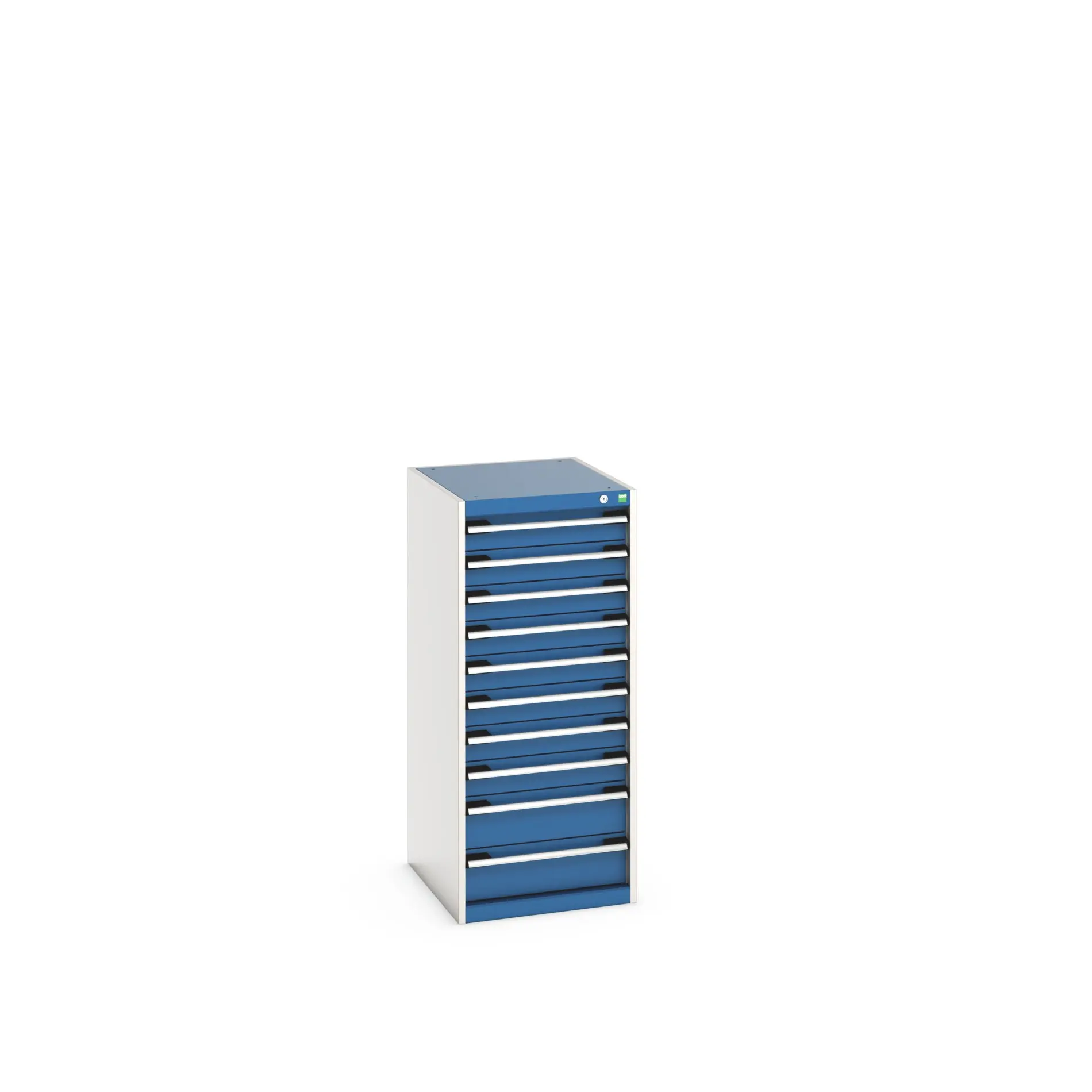 Bott 10 Stahl Schubladenbehälter Schrank Blau, 1200 mm x 650 mm x 525 mm